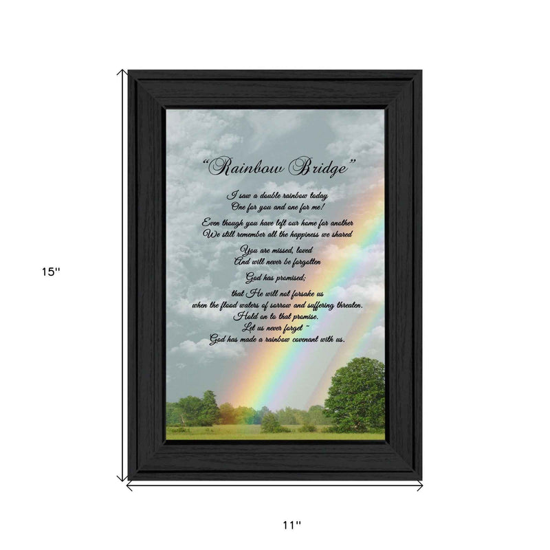 Rainbow Bridge 3 Black Framed Print Wall Art