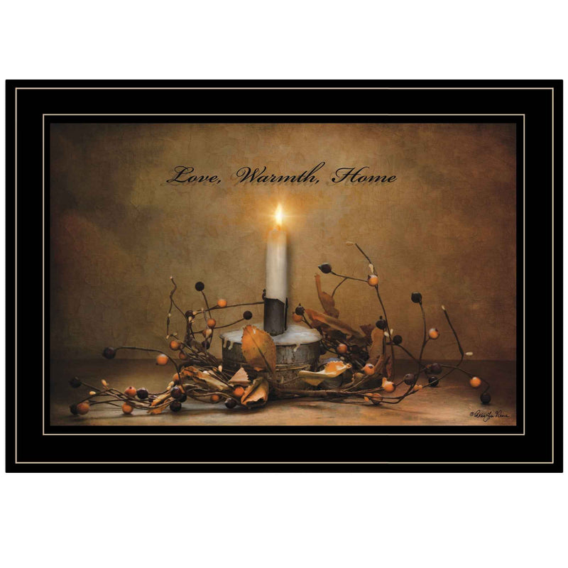 Love Warmth Home 2 Black Framed Print Wall Art