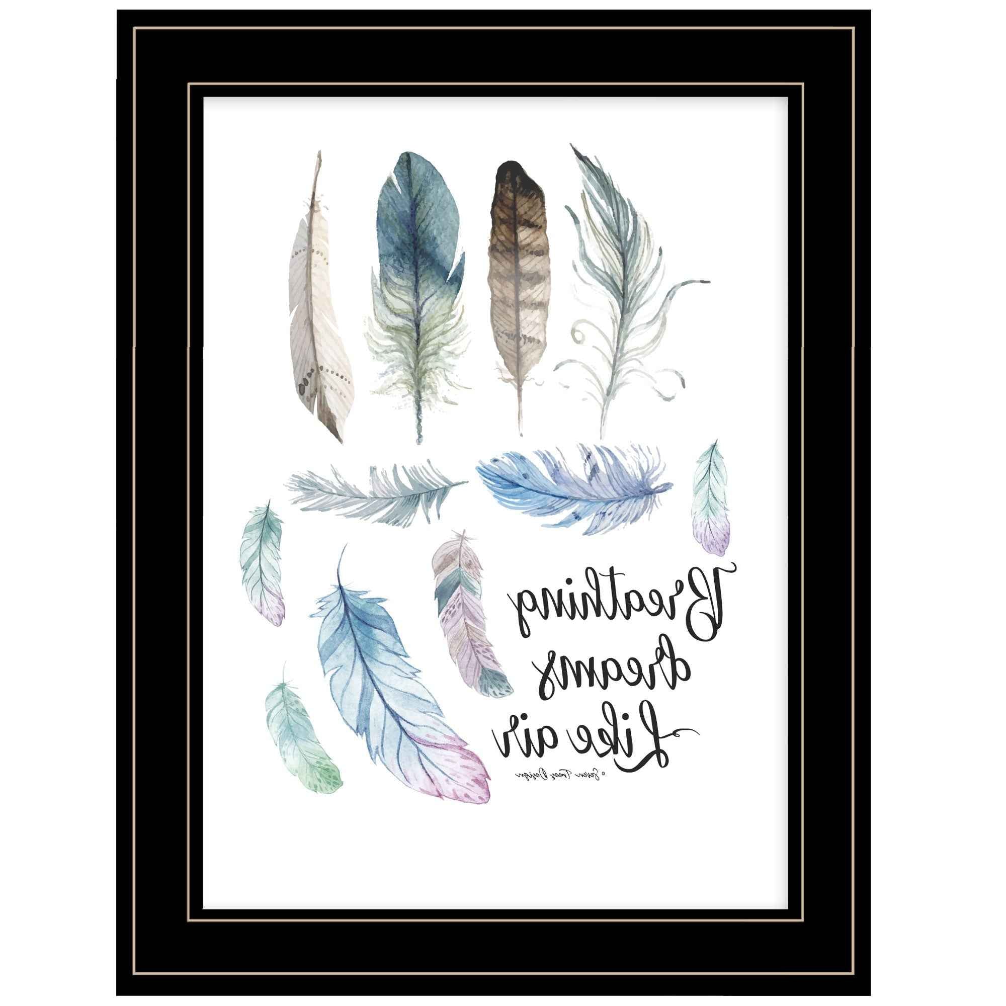 Breathing Dreams Like Air 2 Black Framed Print Wall Art