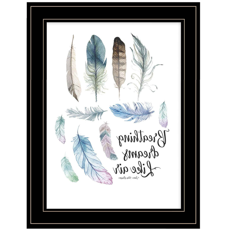 Breathing Dreams Like Air 2 Black Framed Print Wall Art
