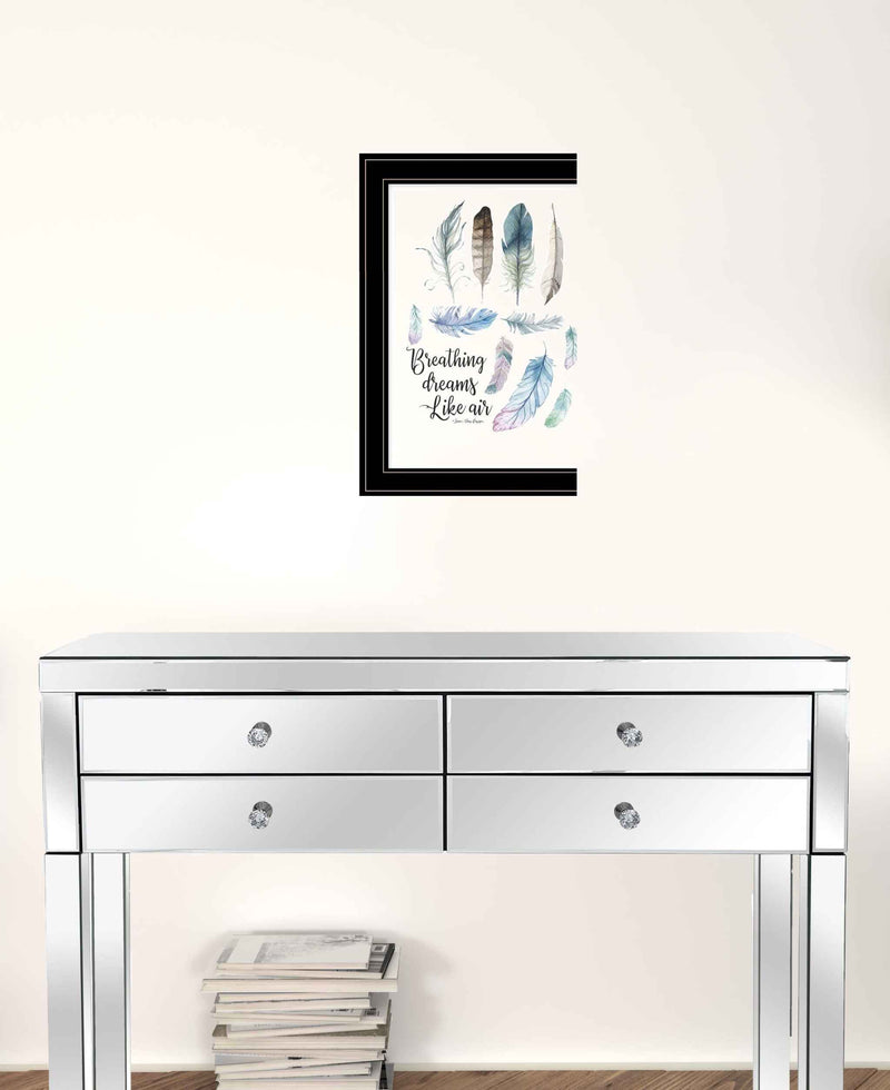 Breathing Dreams Like Air 2 Black Framed Print Wall Art