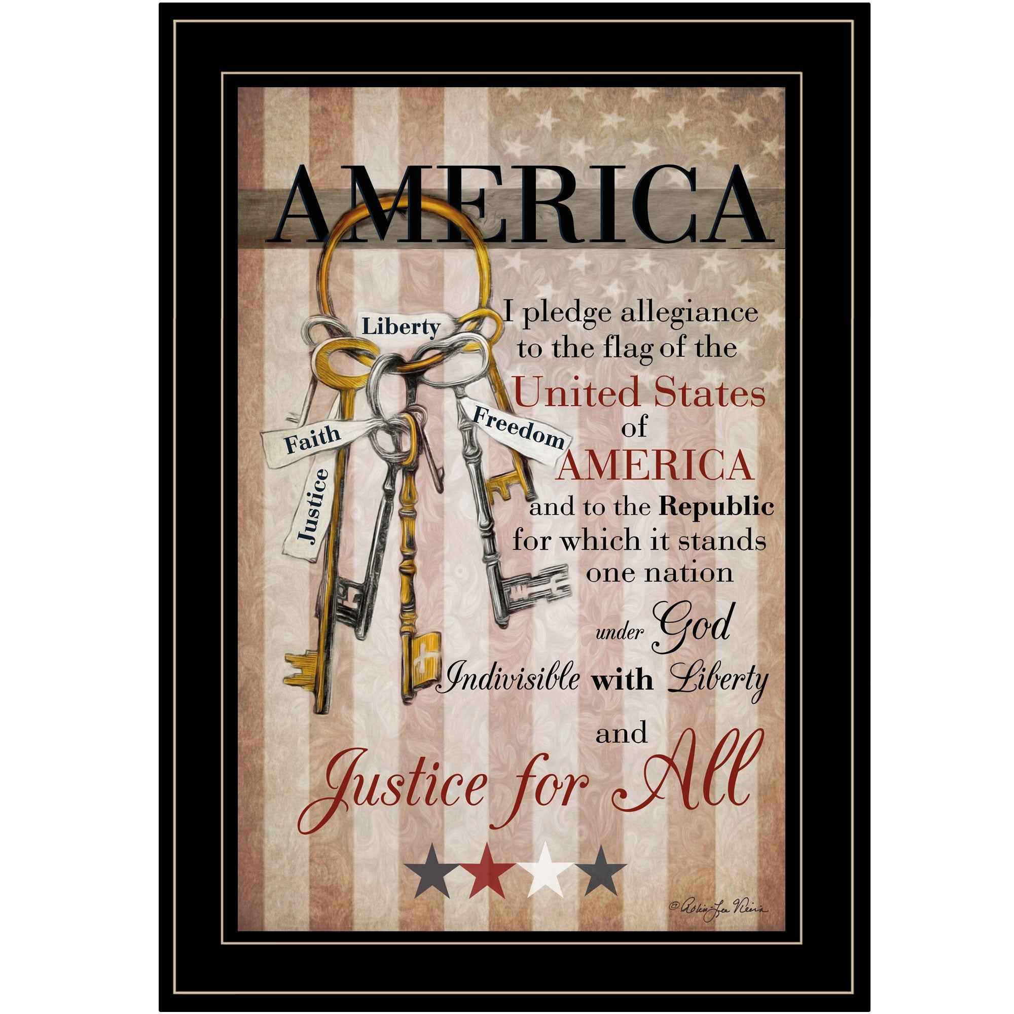 The Keys To Freedom 1 Black Framed Print Wall Art