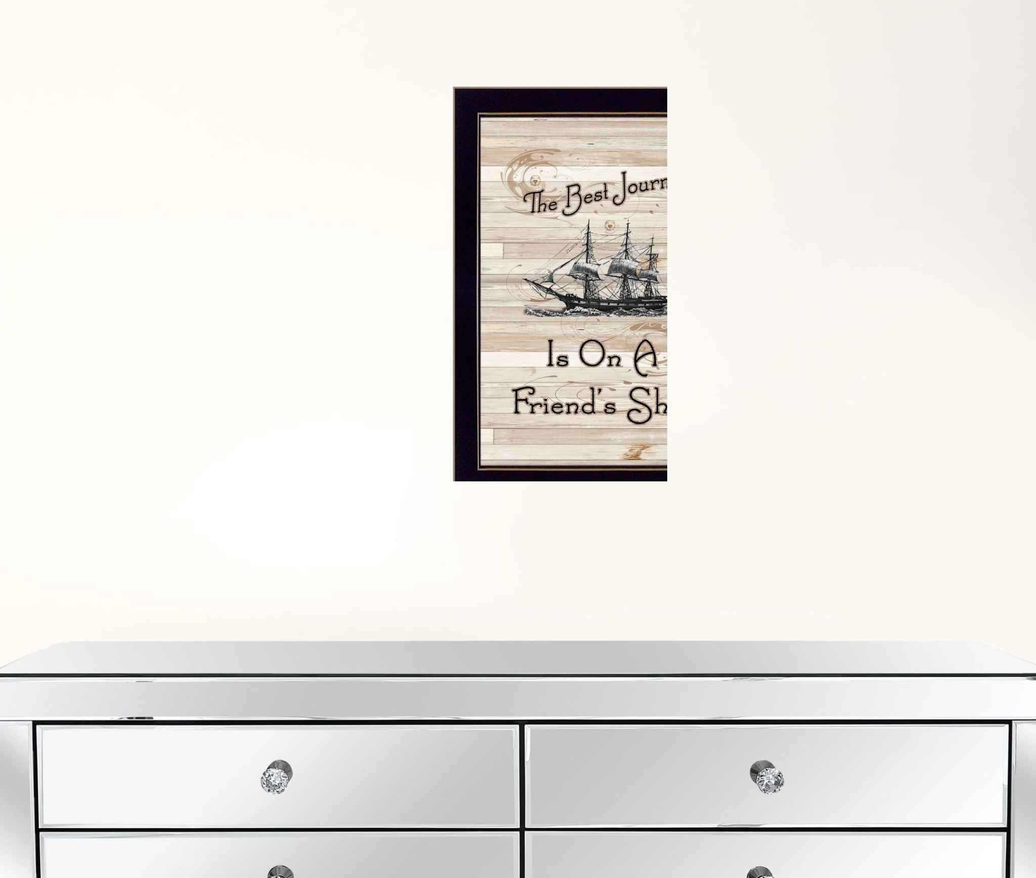 Friendship Journey 2 Black Framed Print Wall Art