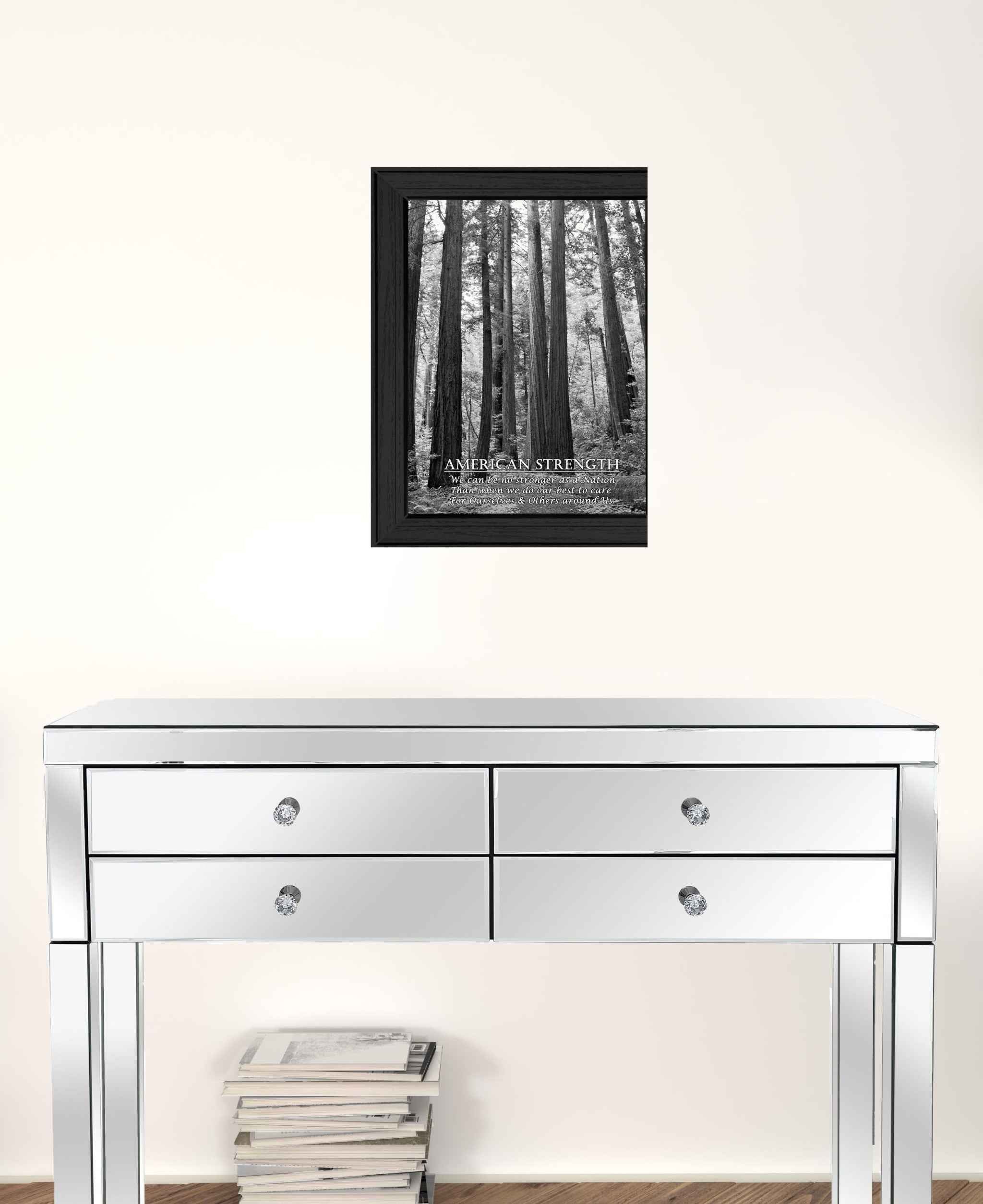 American Strength 5 Black Framed Print Wall Art