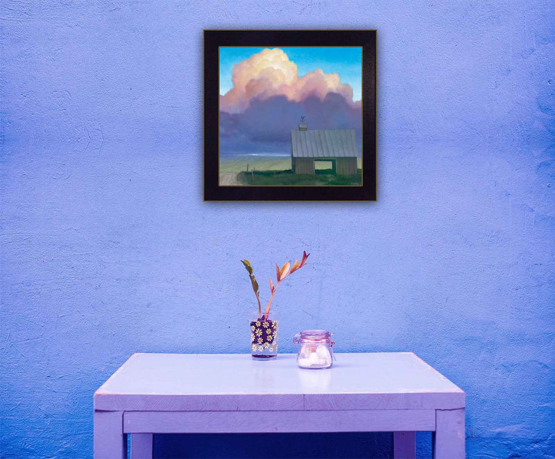 Through Rows 2 Black Framed Print Wall Art