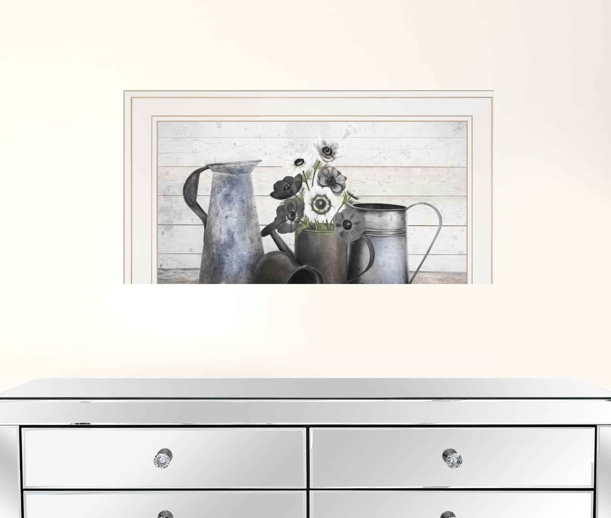 Floral Farmhouse I 1 White Framed Print Wall Art