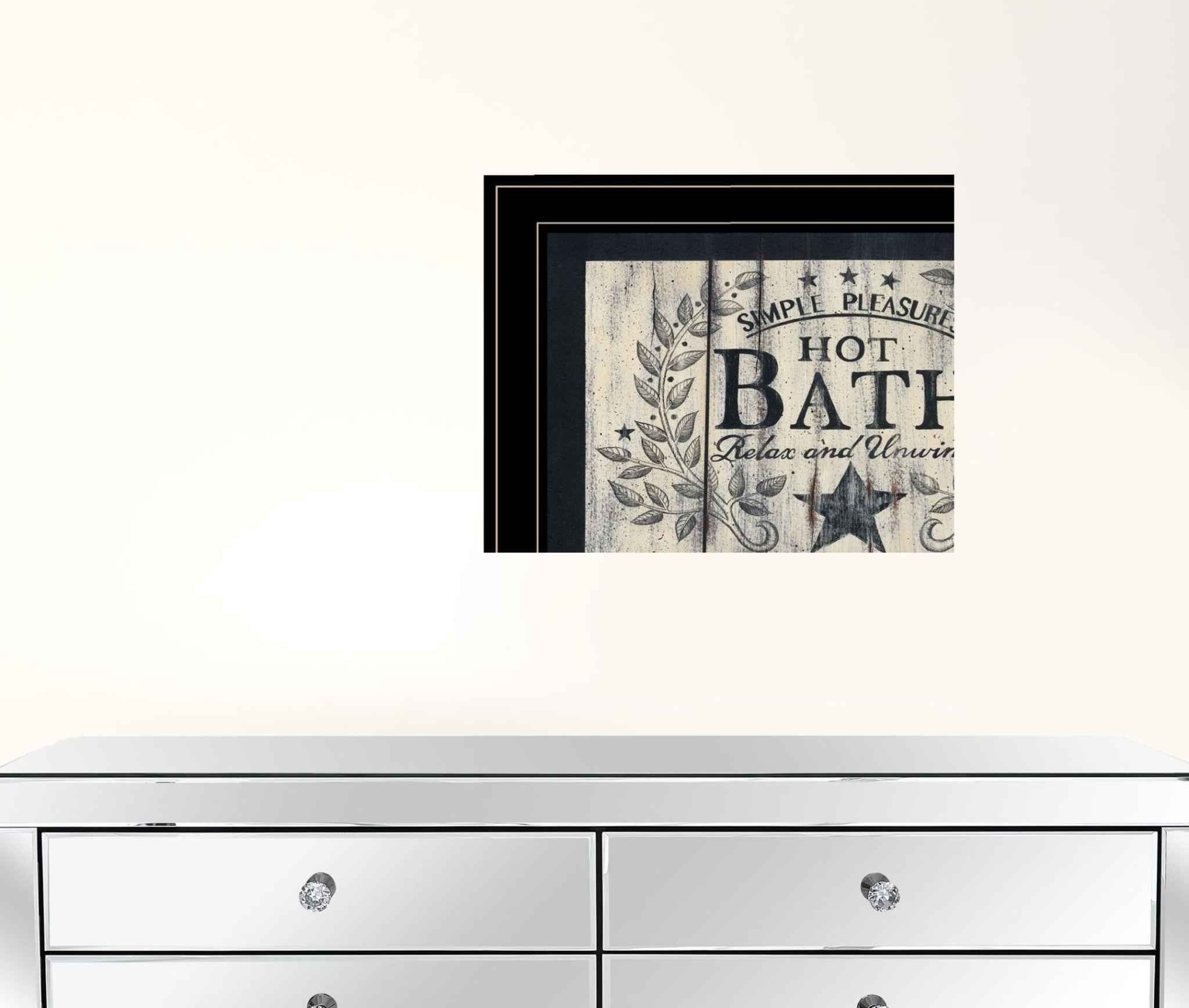 Set Of Two Hot Bath 8 Black Framed Print Wall Art
