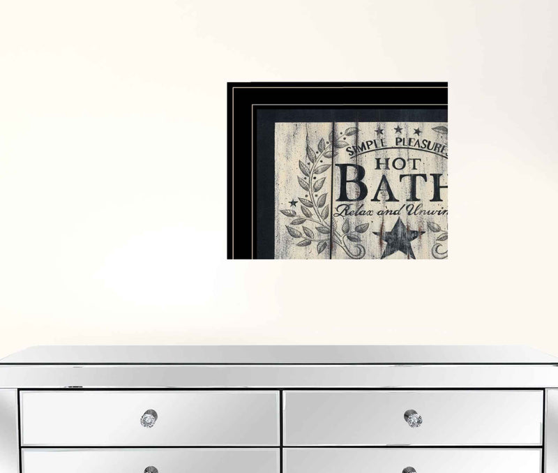 Set Of Two Hot Bath 8 Black Framed Print Wall Art