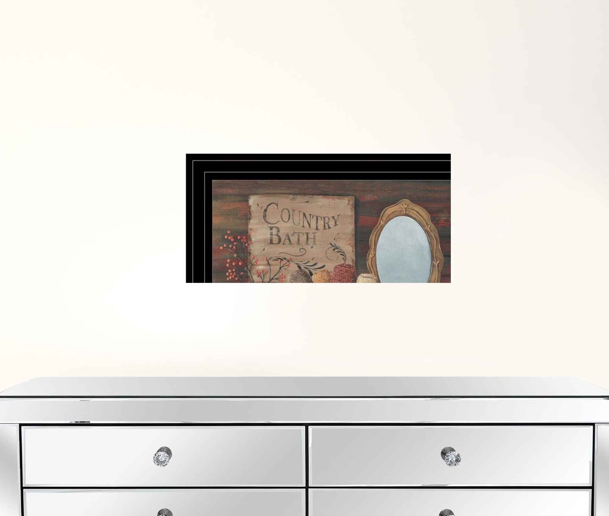 Set Of Four Bathroom Collection 1 Black Framed Print Bathroom Wall Art