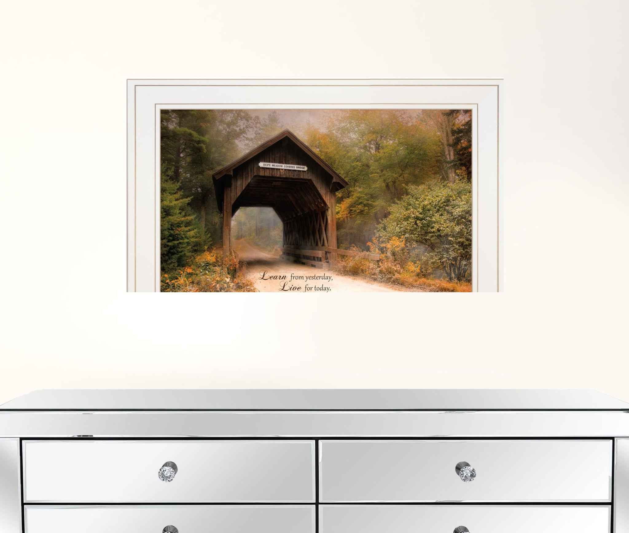 Live For Today 1 White Framed Print Wall Art