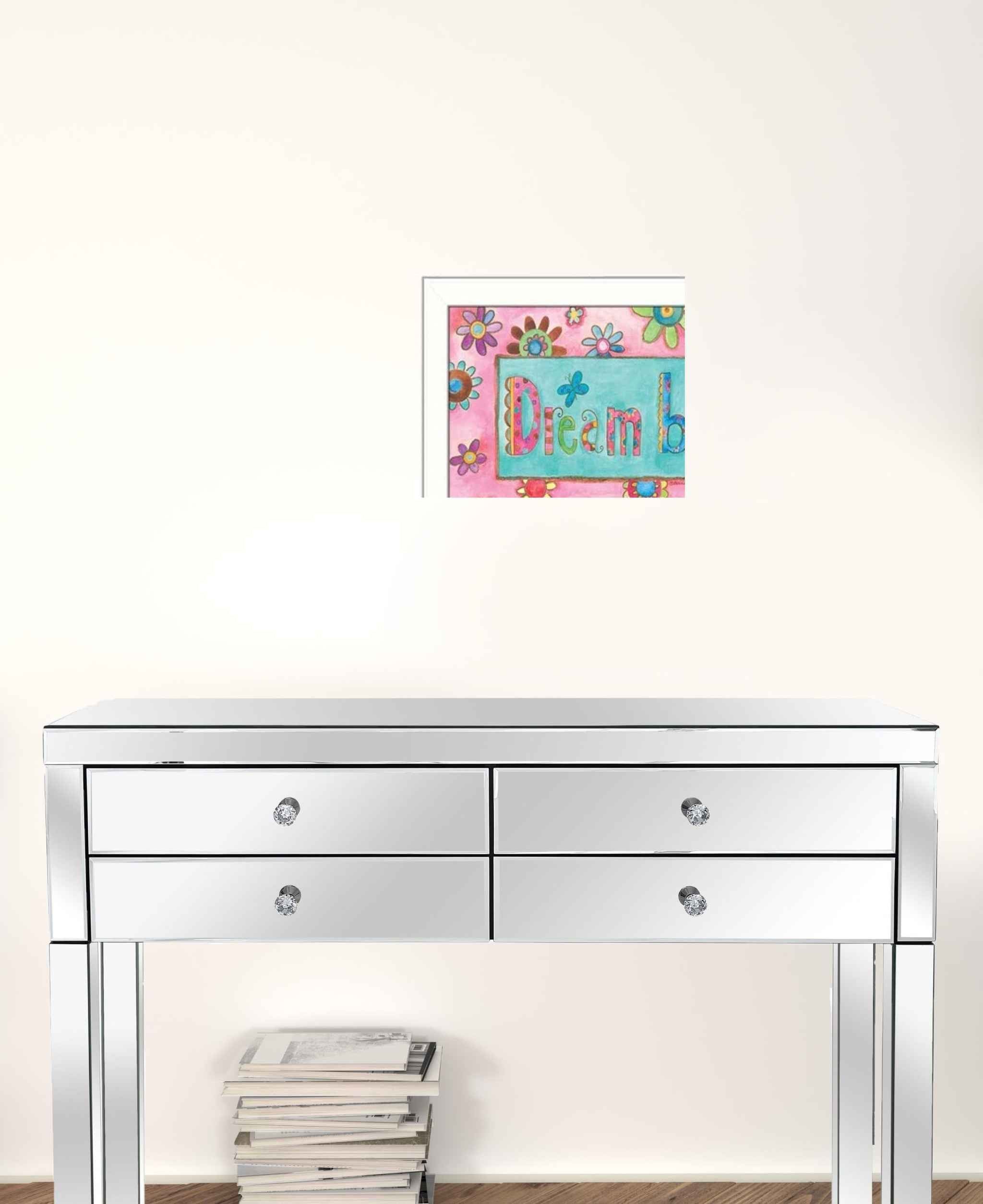 Set Of Three Dream White Framed Print Wall Art