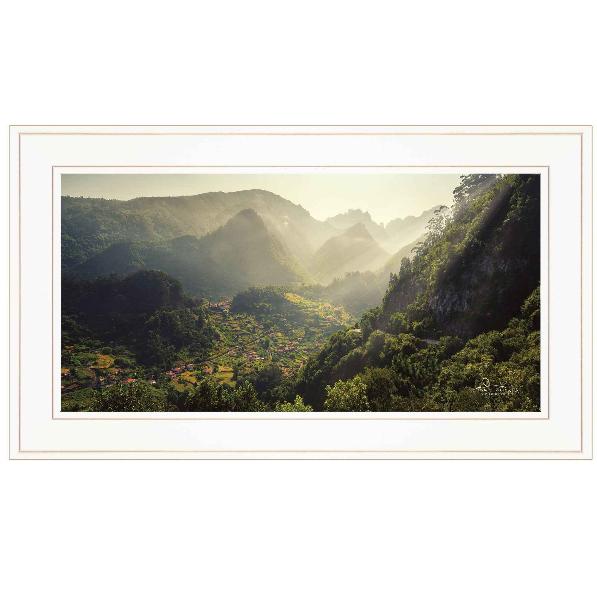 Land Of The Hobbits Martin Podt Ready To Hang Framed Print White Frame White Framed Print Wall Art