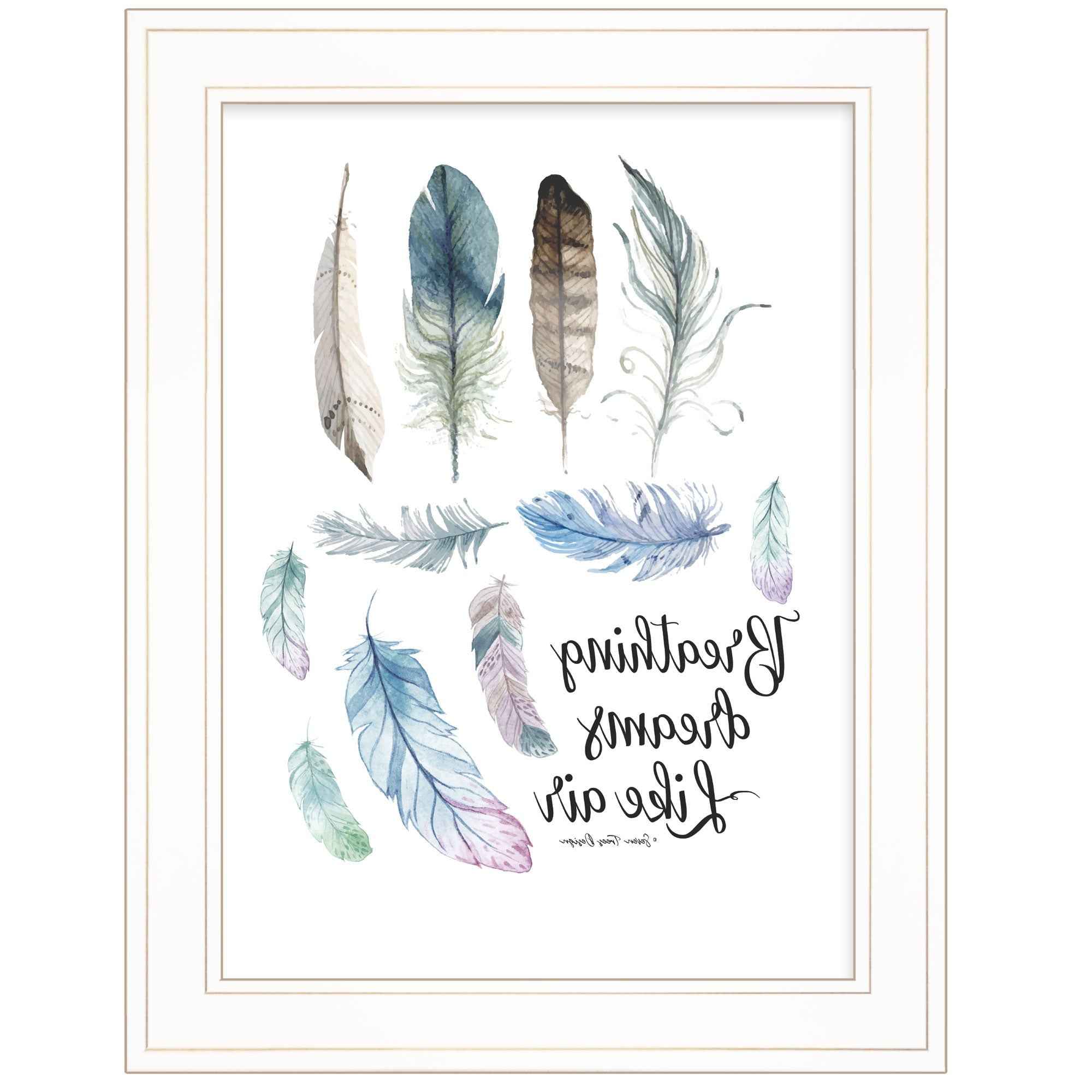 Breathing Dreams Like Air 1 White Framed Print Wall Art