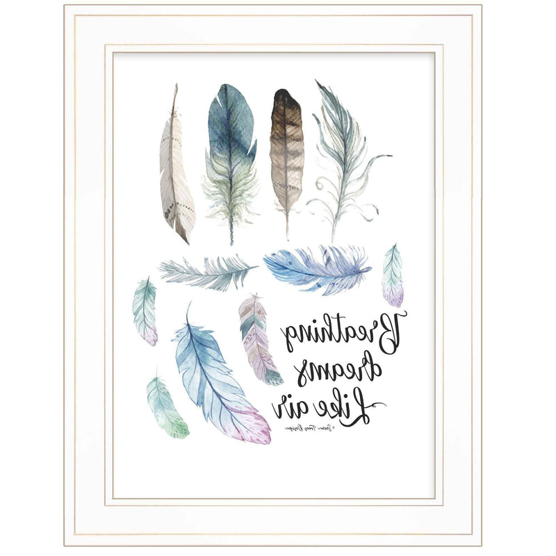 Breathing Dreams Like Air 1 White Framed Print Wall Art