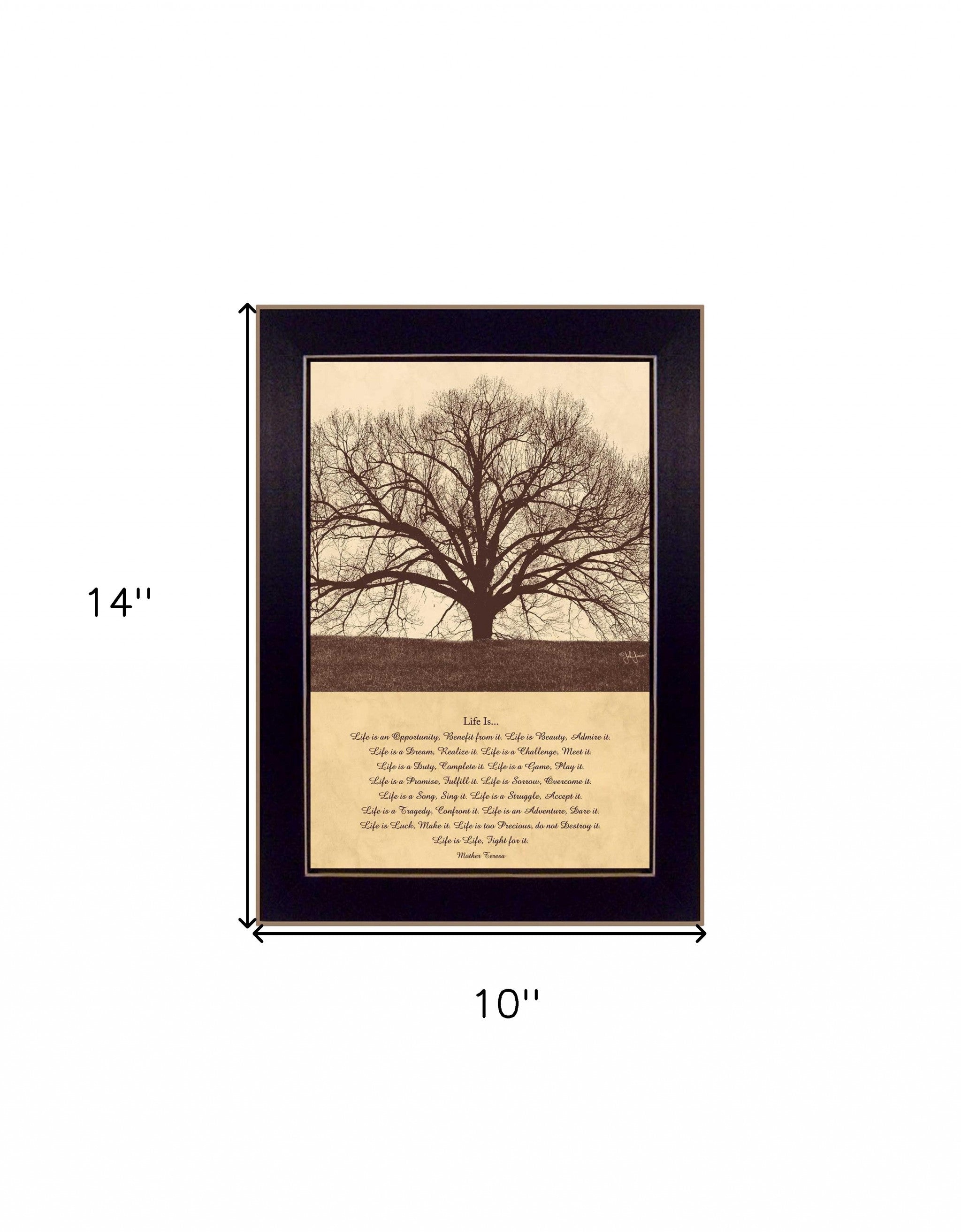 Life Is 1 Black Framed Print Wall Art - Home Decor