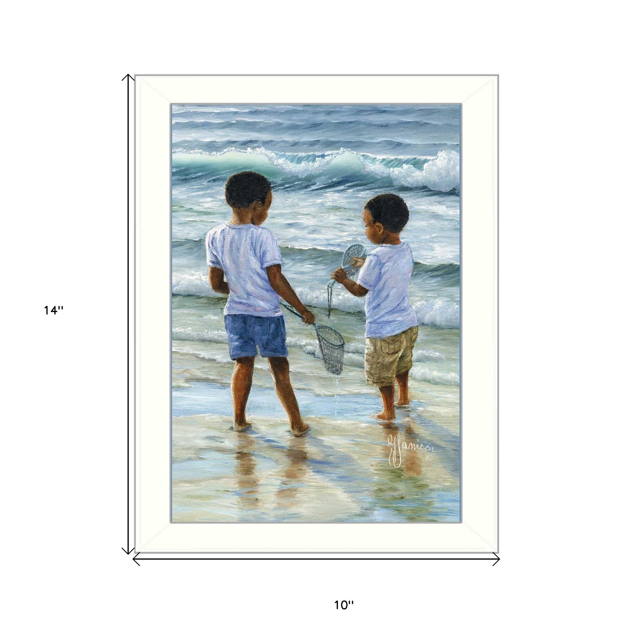 Ocean Discoveries White Framed Print Wall Art - Home Decor