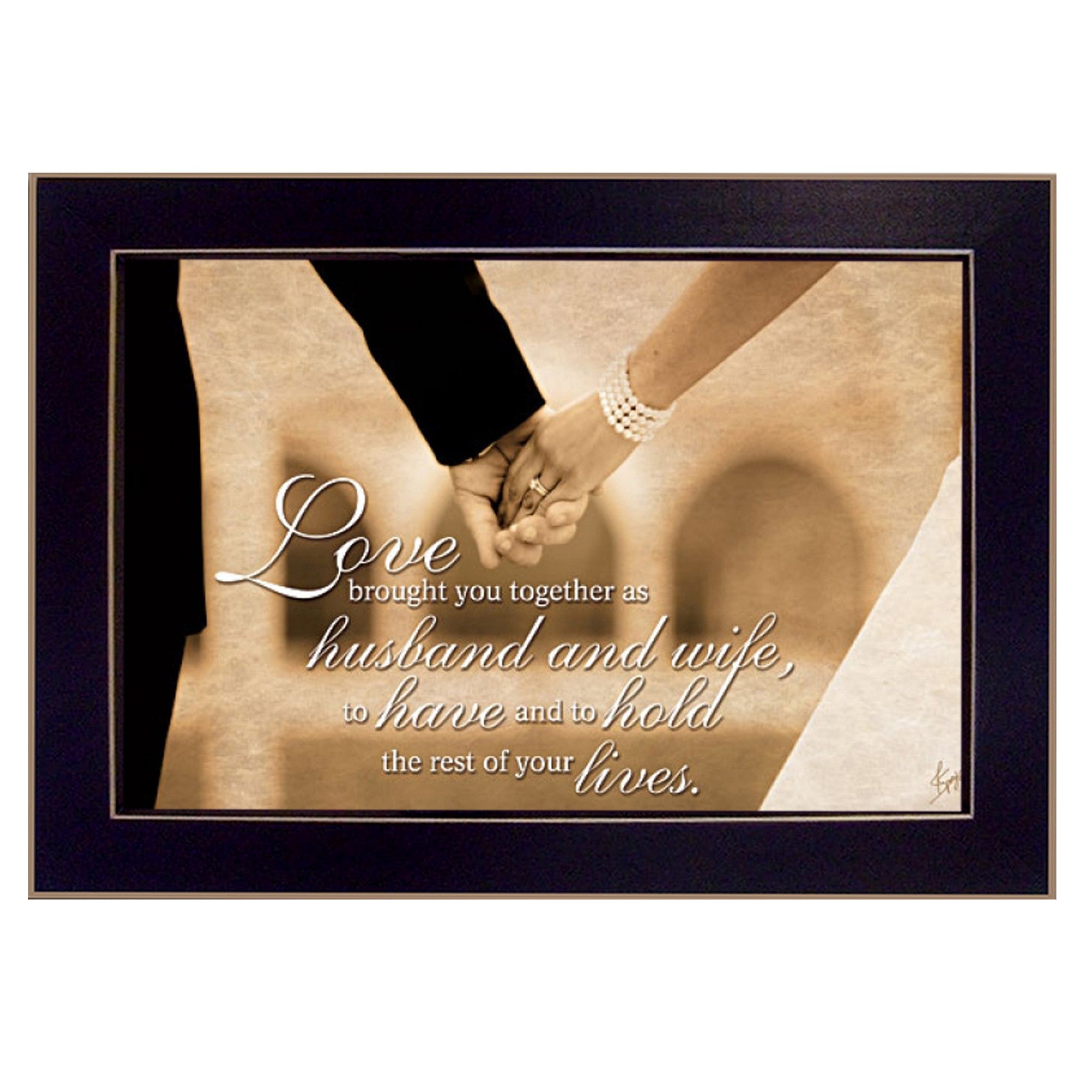To Have and To Hold 1 Black Framed Print Wall Art - Home Decor