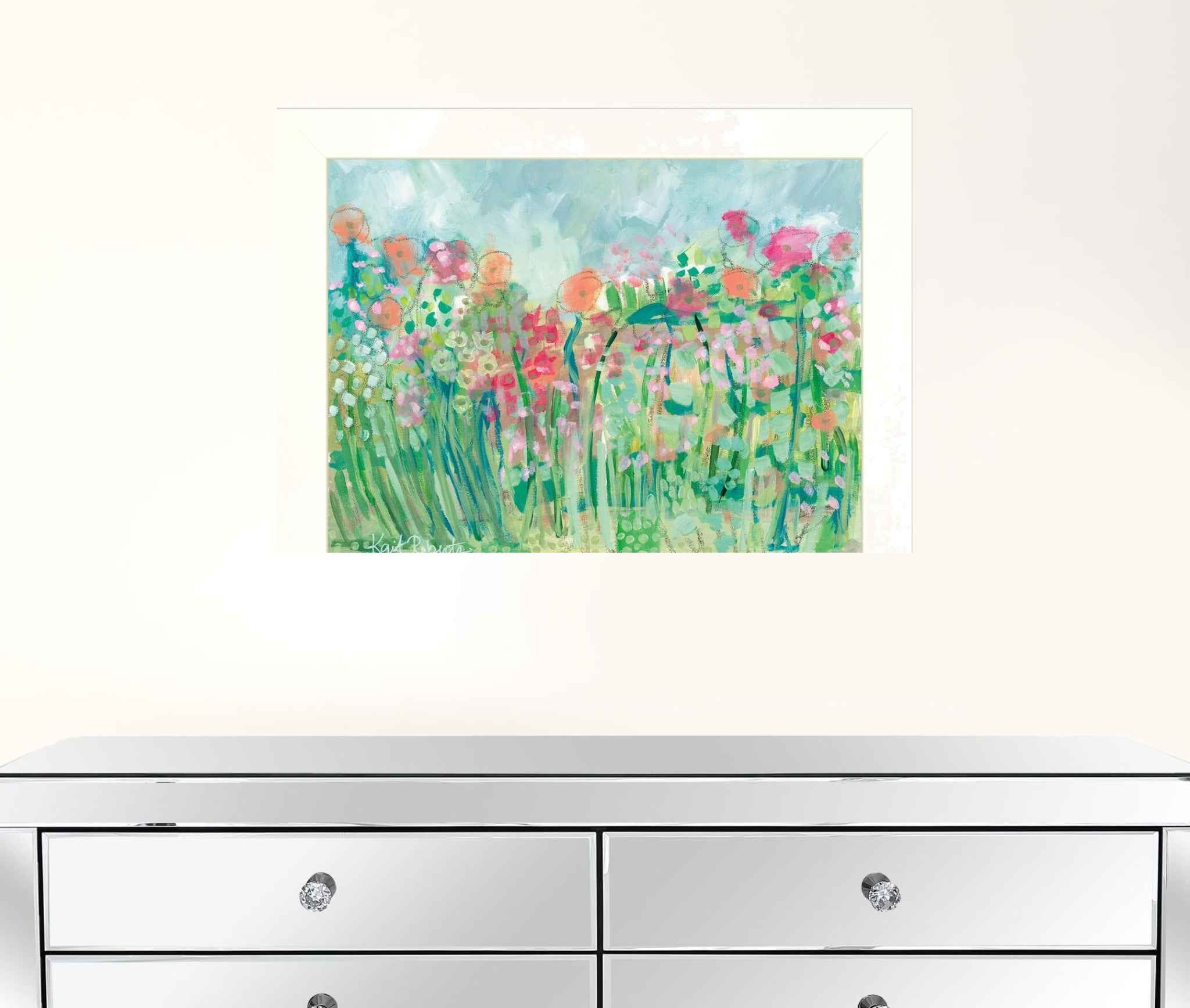 Growing Things I White Framed Print Wall Art