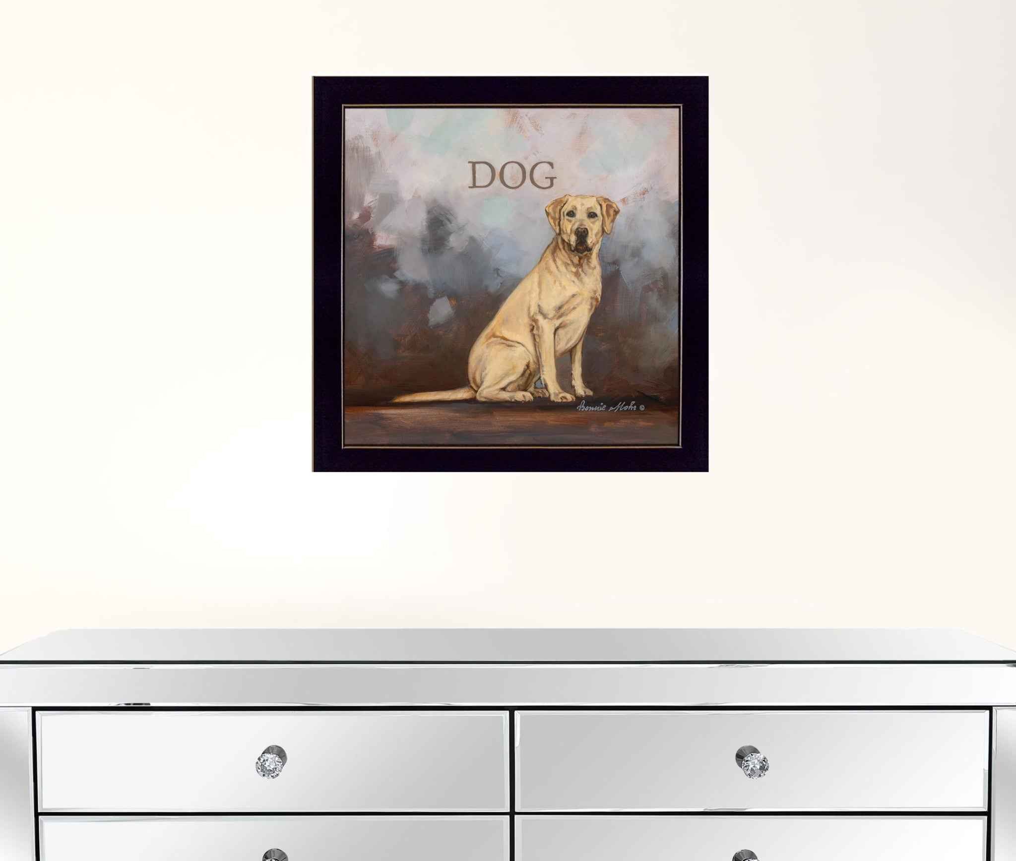 Dakota The Dog Black Framed Print Wall Art