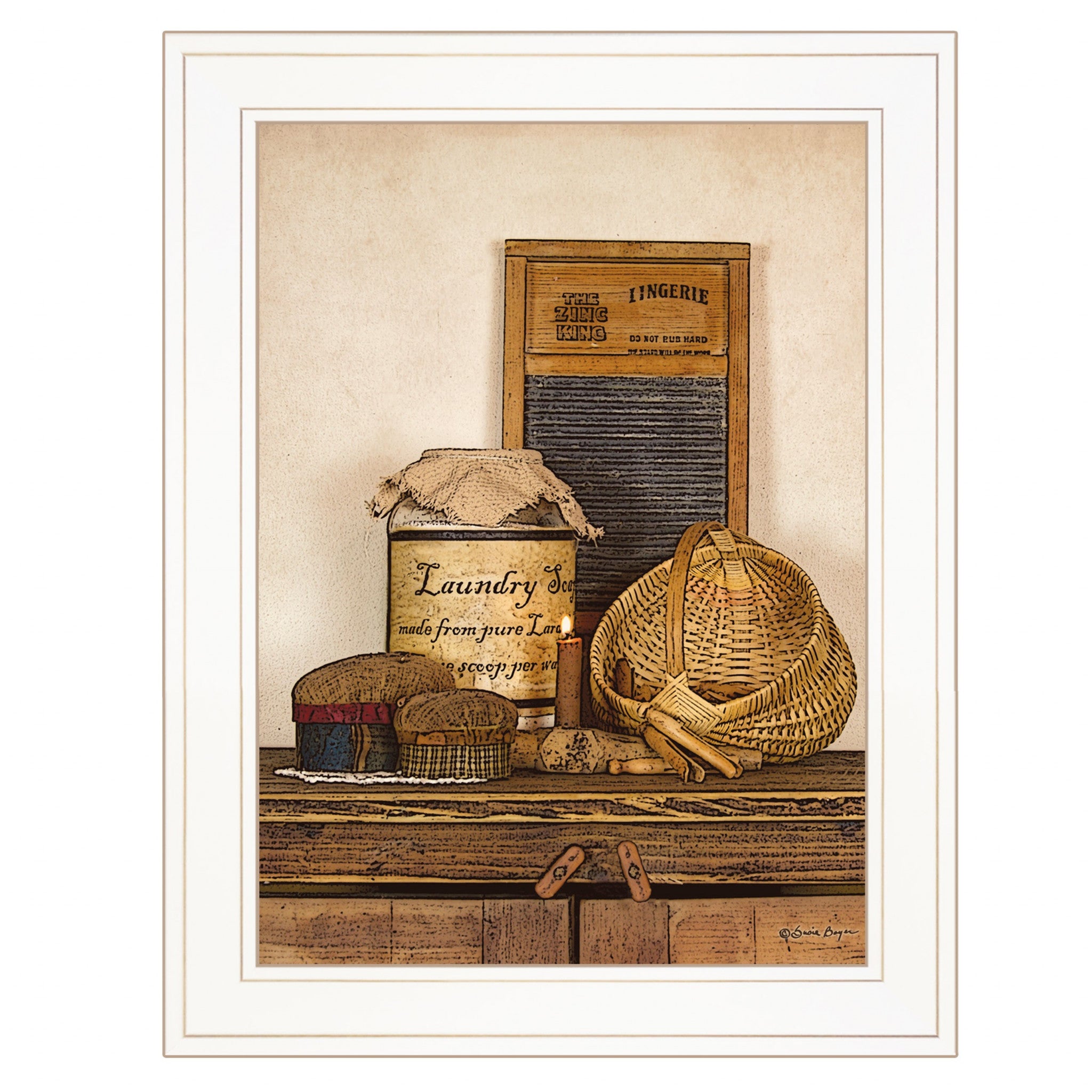 Laundry Soap 1 White Framed Print Bathroom Wall Art - Home Decor