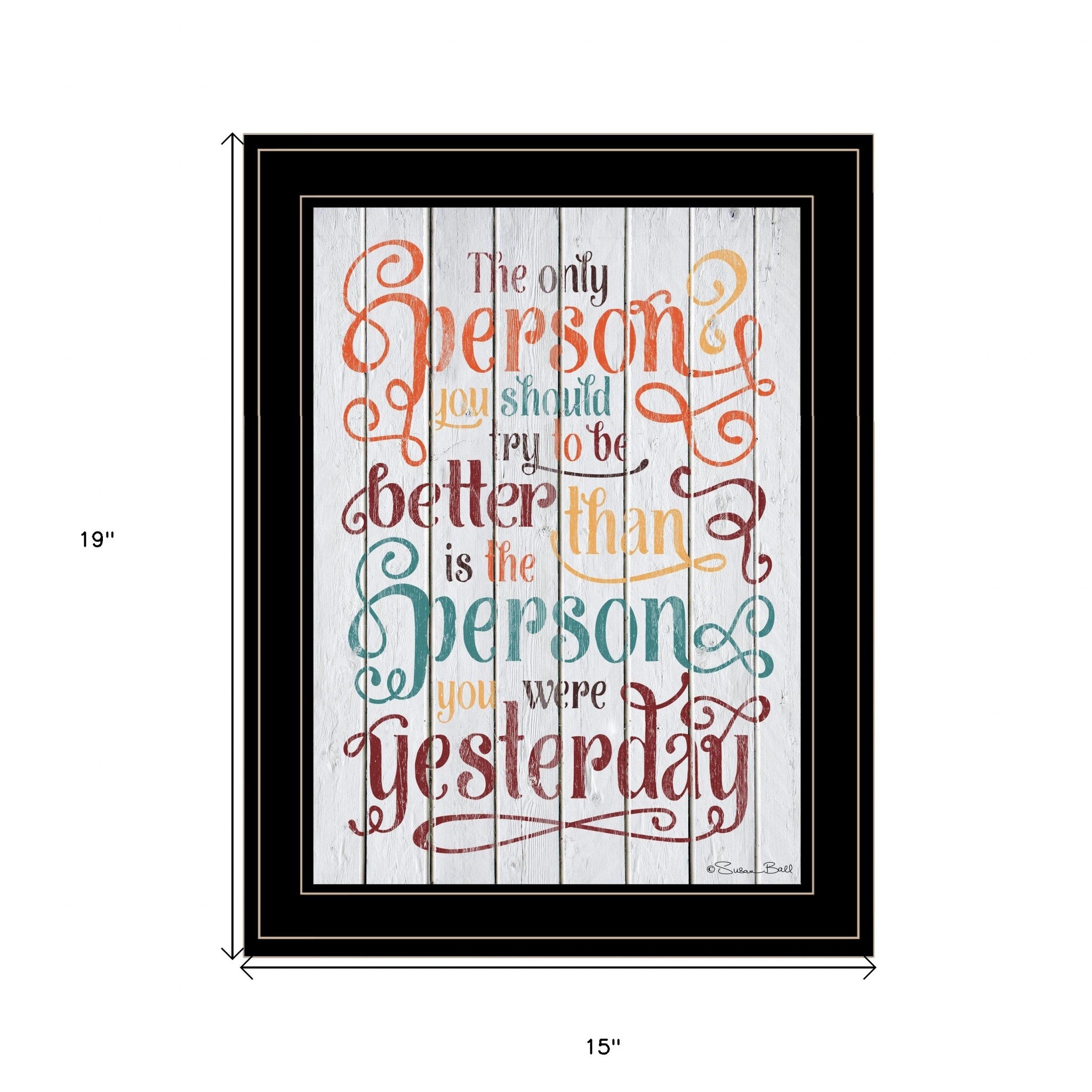 The Only Person 3 Black Framed Print Wall Art - Home Decor