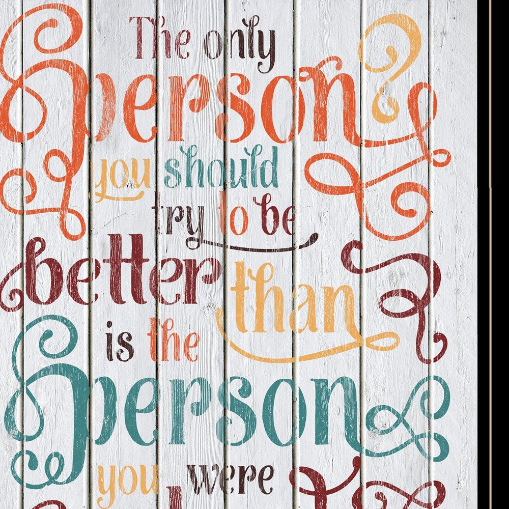 The Only Person 3 Black Framed Print Wall Art - Home Decor