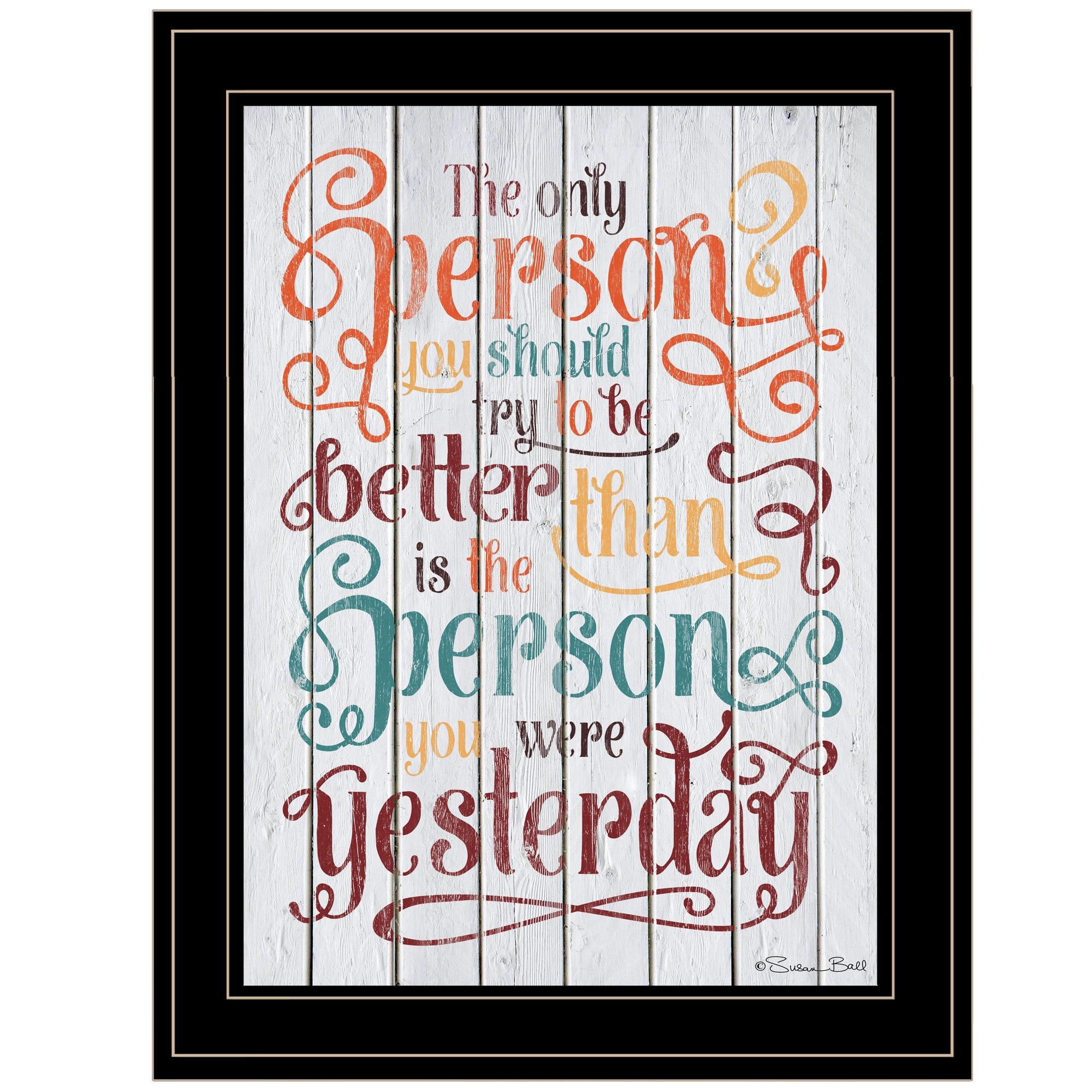 The Only Person 3 Black Framed Print Wall Art - Home Decor