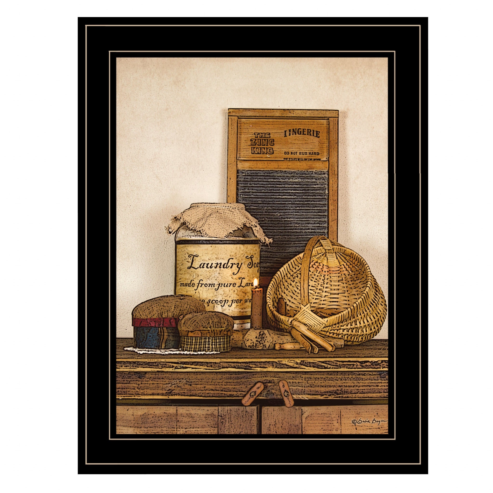 Laundry Soap 2 Black Framed Print Bathroom Wall Art - Home Decor