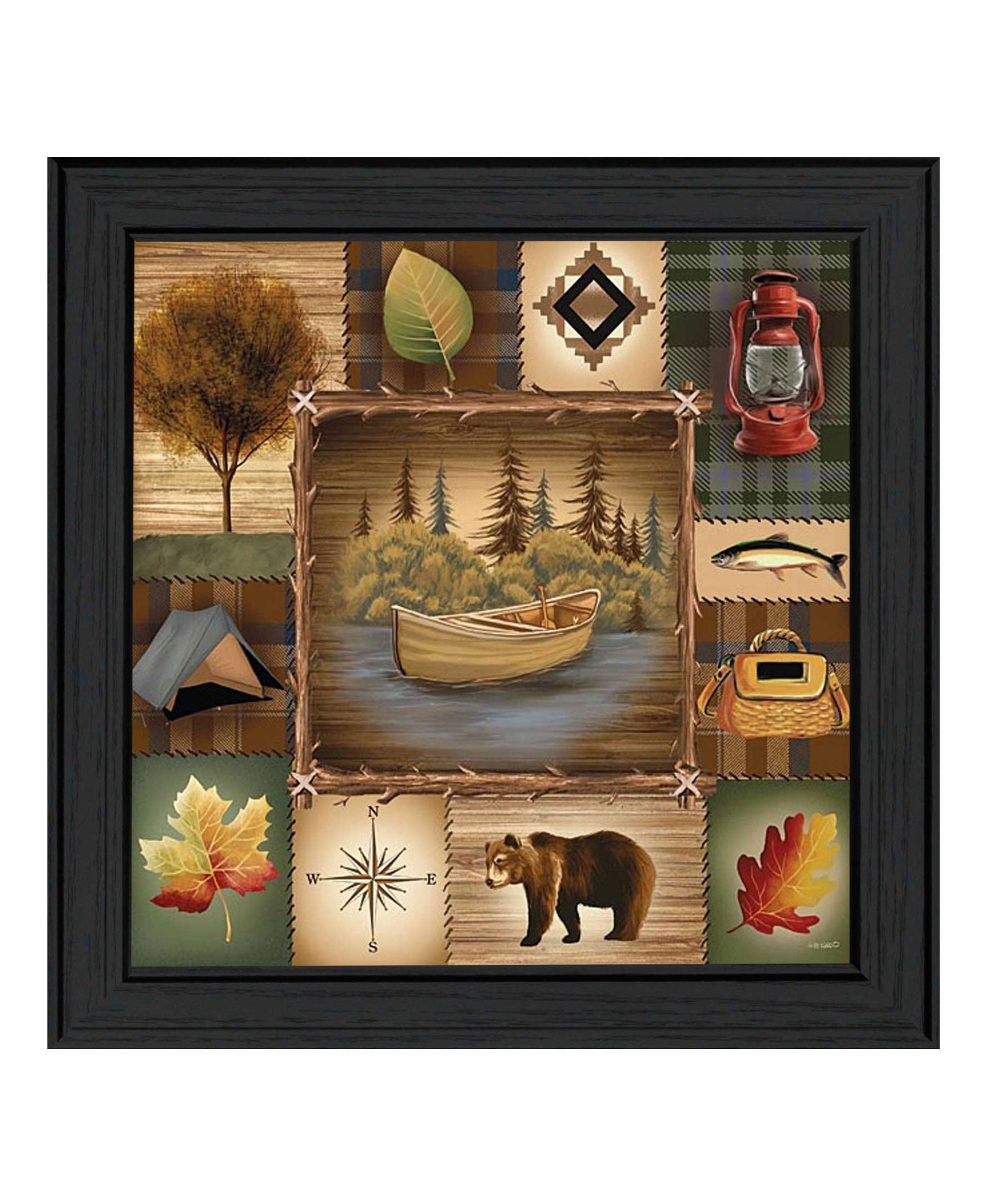 At the Lake 2 Black Framed Print Wall Art - Home Decor