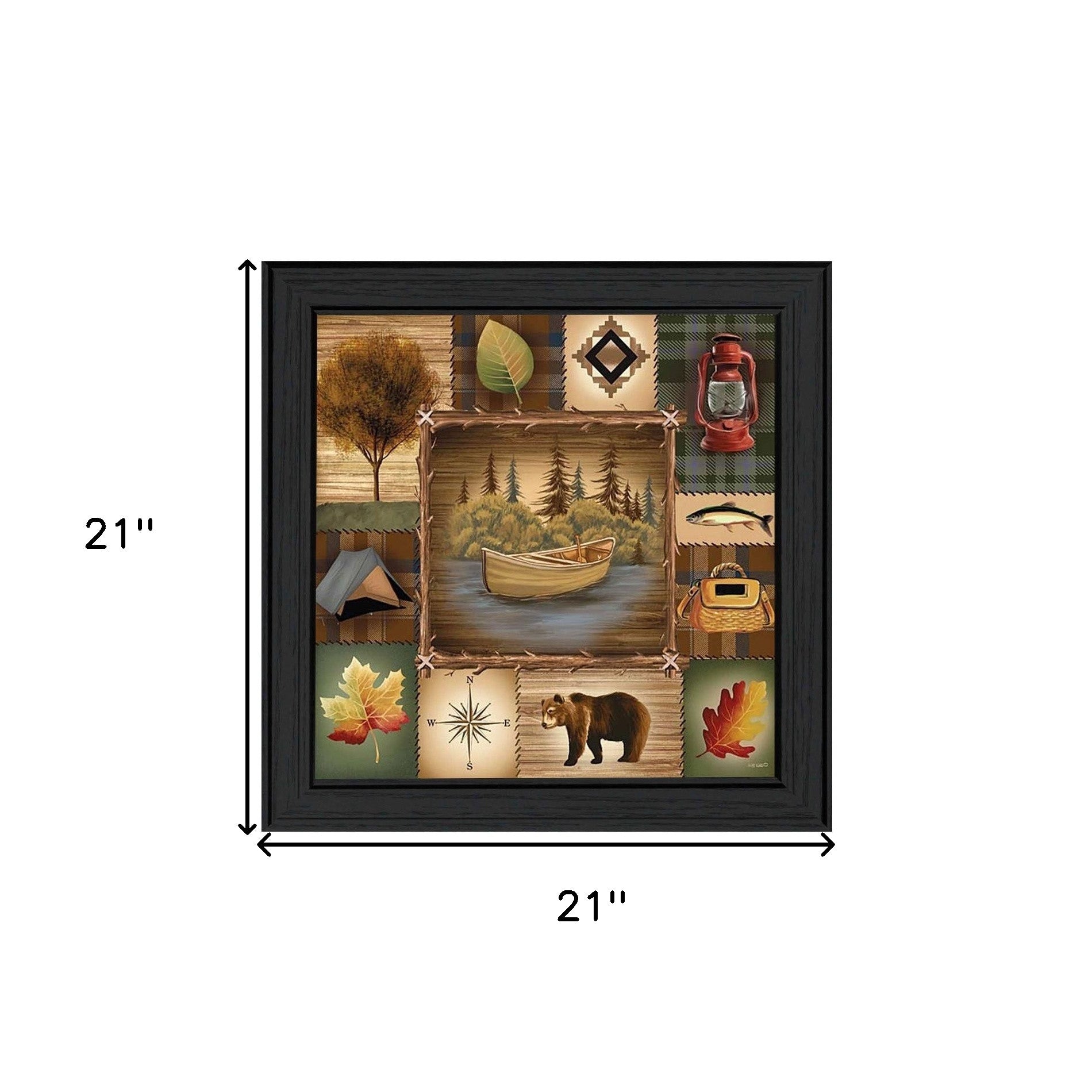 At the Lake 2 Black Framed Print Wall Art - Home Decor