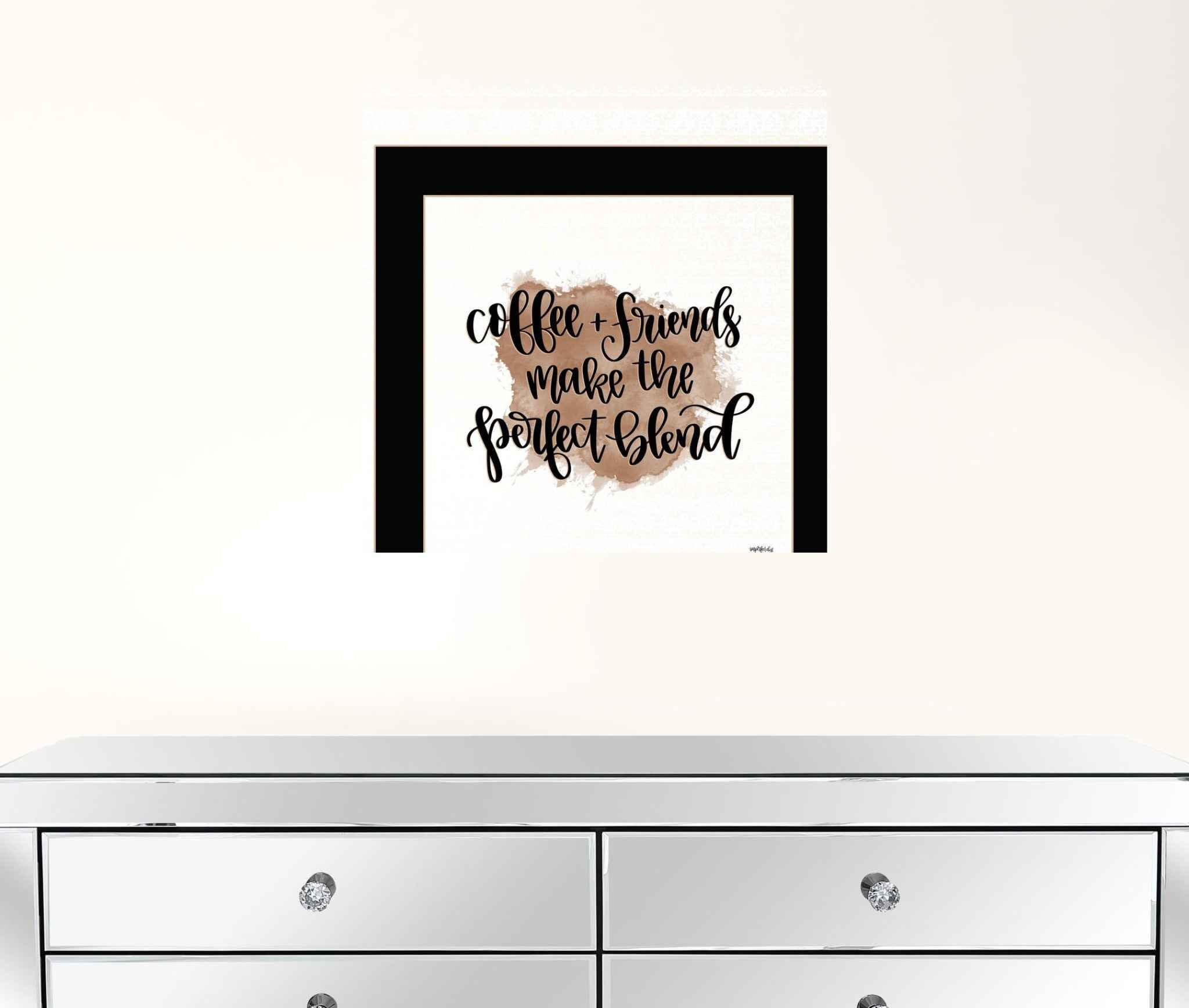 Coffee And Friends 1 Black Framed Print Wall Art