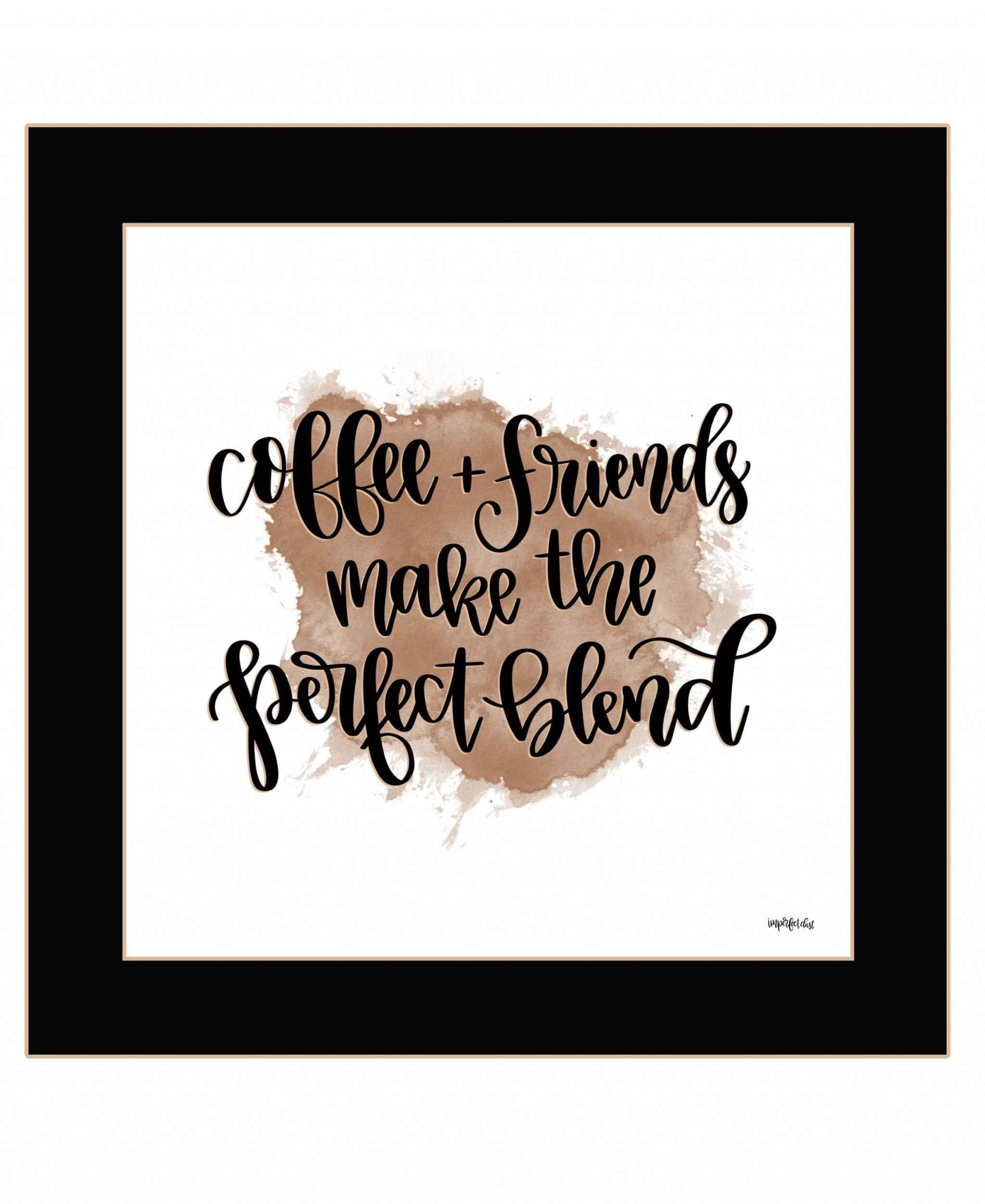 Coffee And Friends 1 Black Framed Print Wall Art
