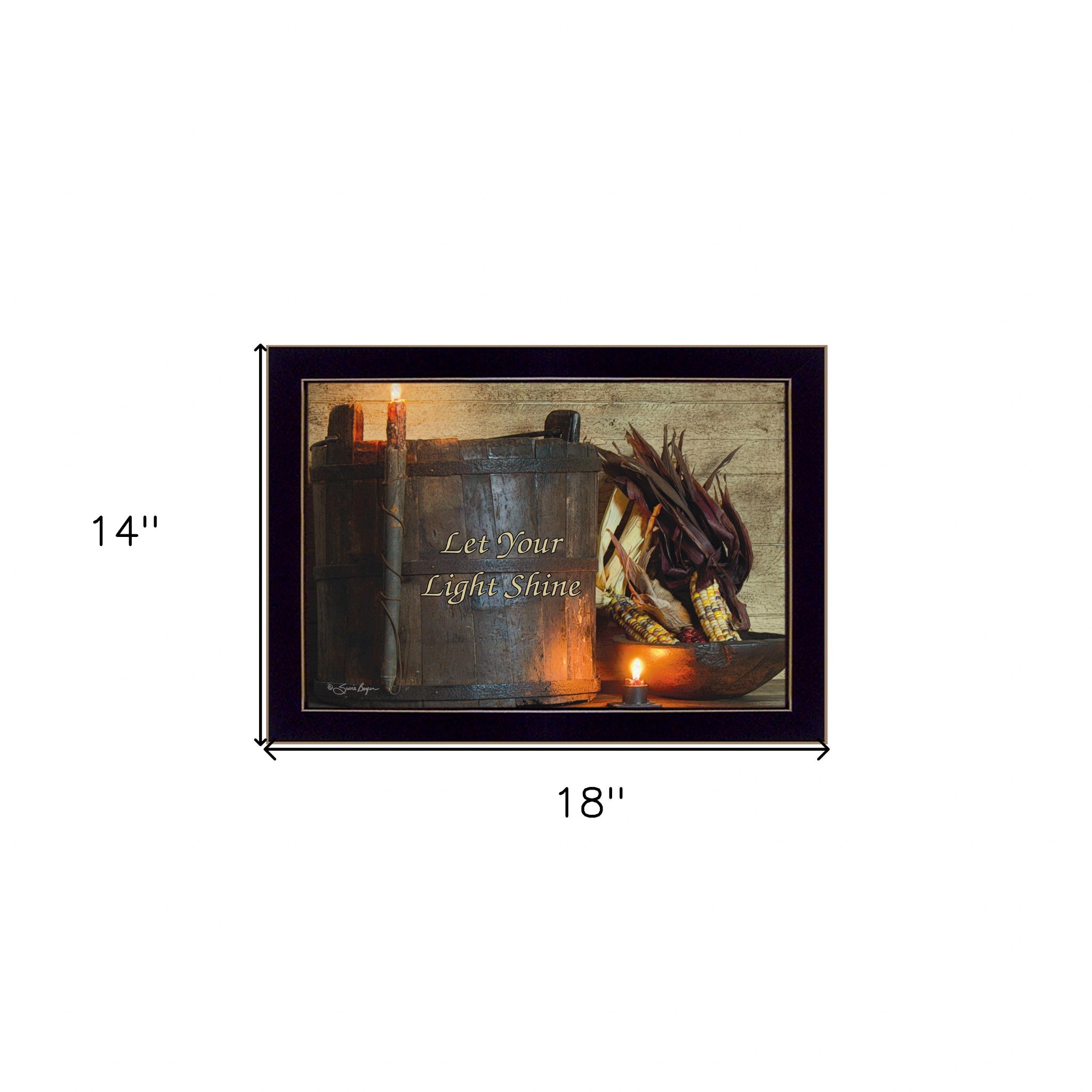 Indian Corn 1 Black Framed Print Wall Art - Home Decor