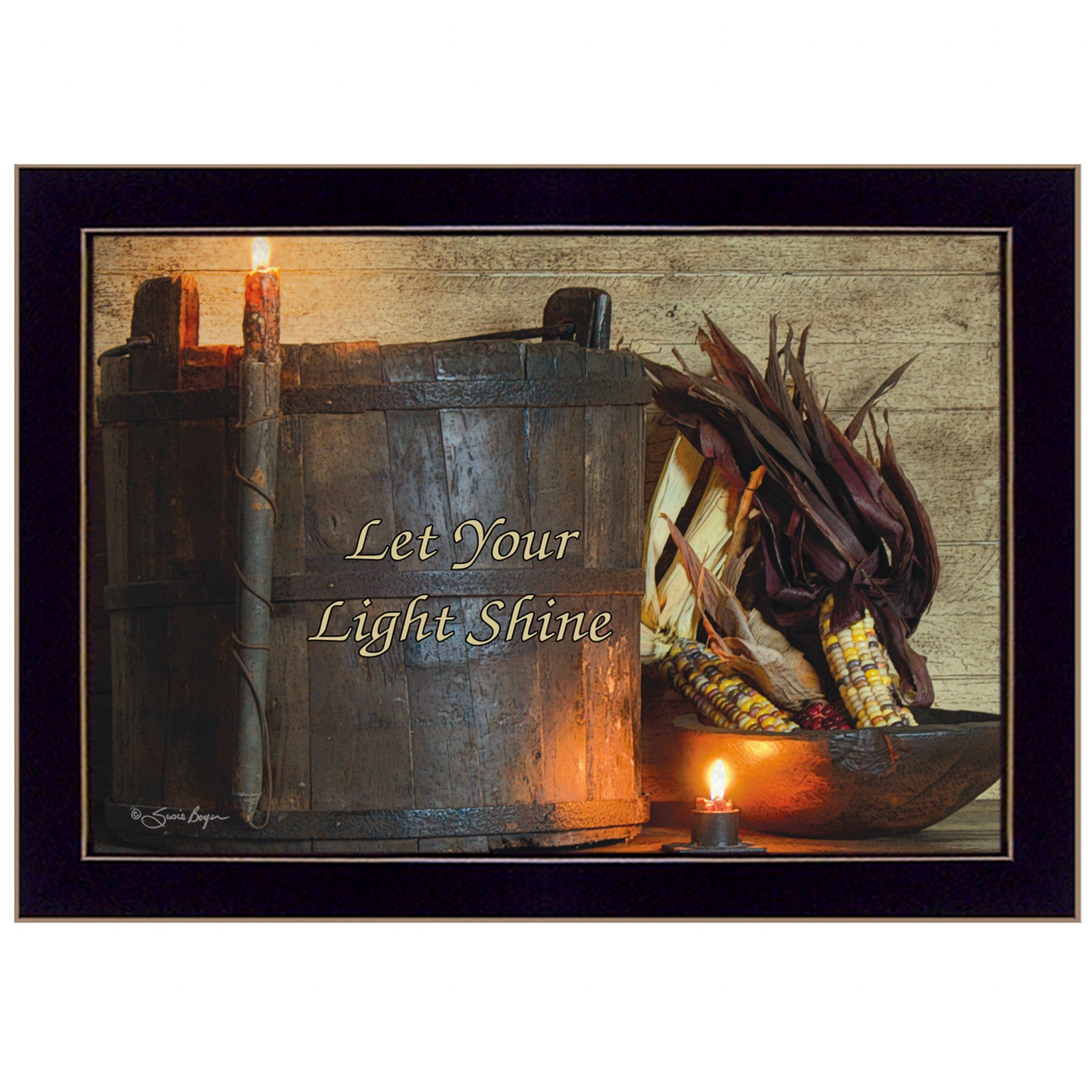 Indian Corn 1 Black Framed Print Wall Art - Home Decor