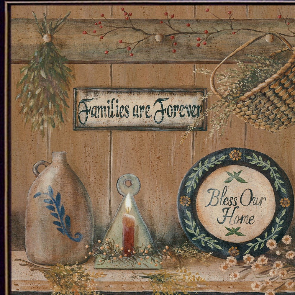 Treasures on the Shelf II 1 Black Framed Print Wall Art - Home Decor