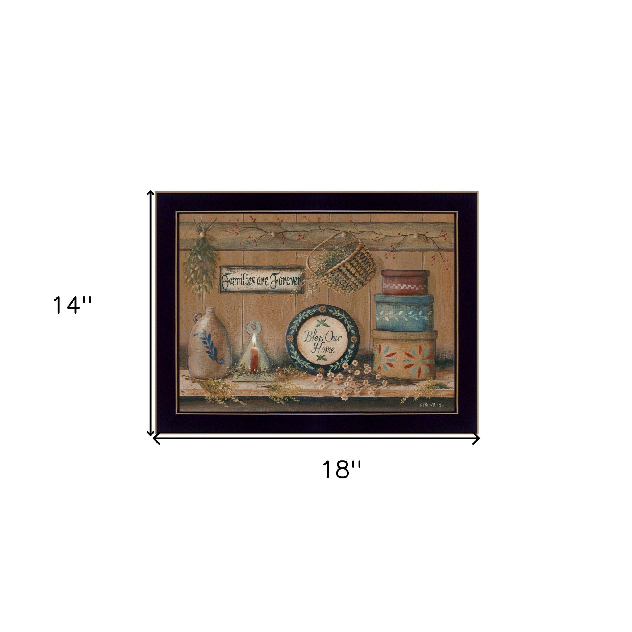 Treasures on the Shelf II 1 Black Framed Print Wall Art - Home Decor