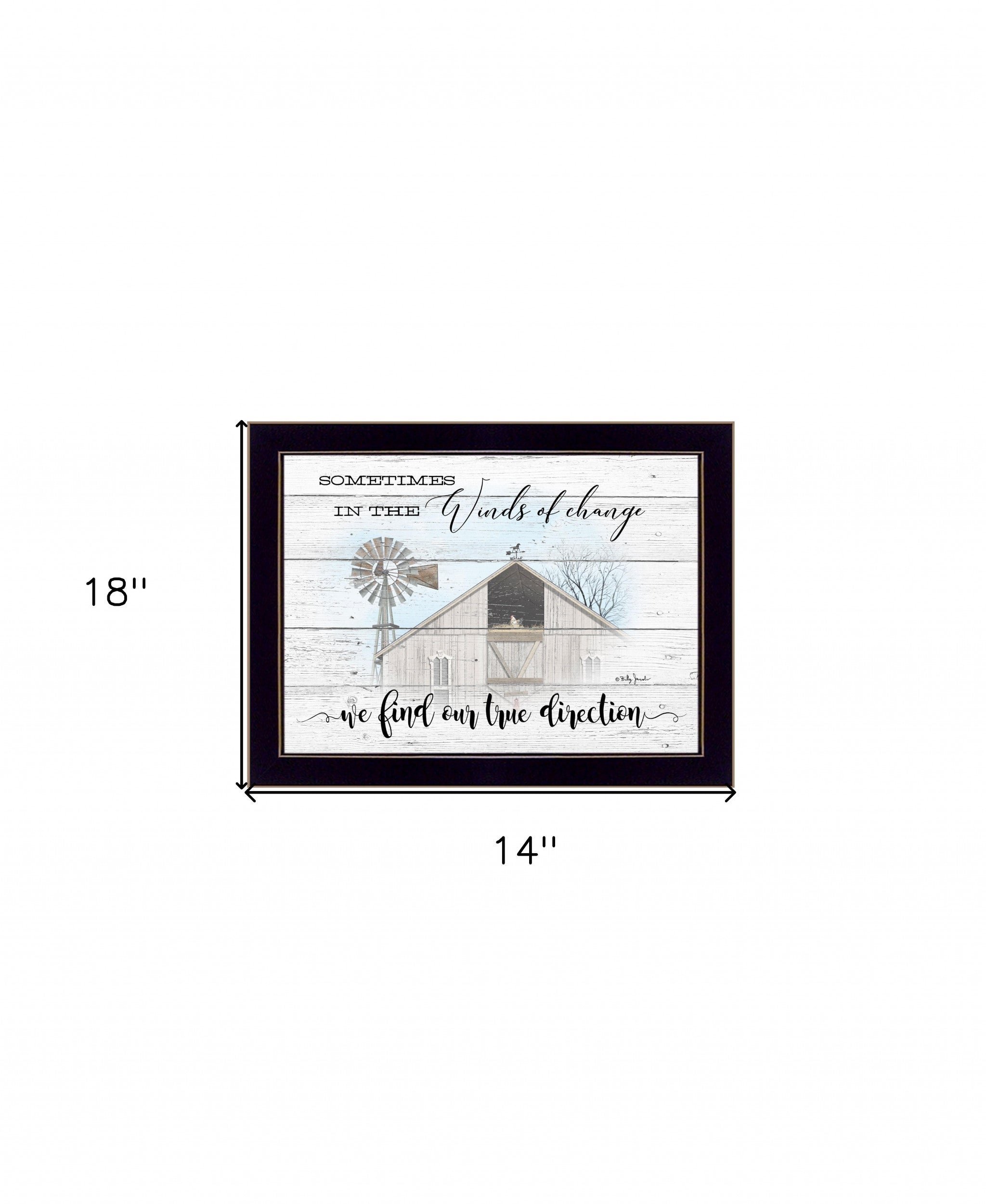 Winds of Change 3 Black Framed Print Wall Art - Home Decor