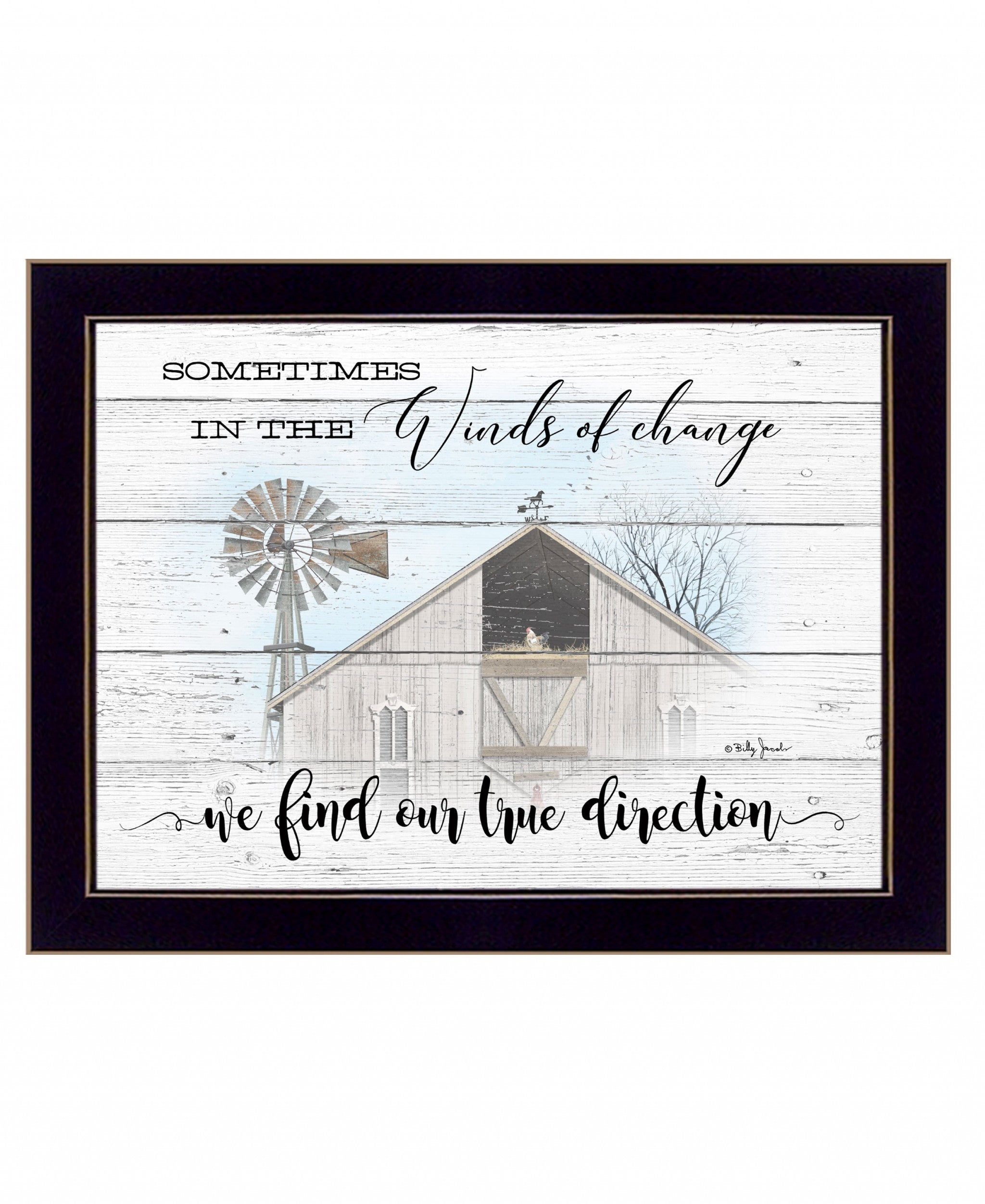 Winds of Change 3 Black Framed Print Wall Art - Home Decor