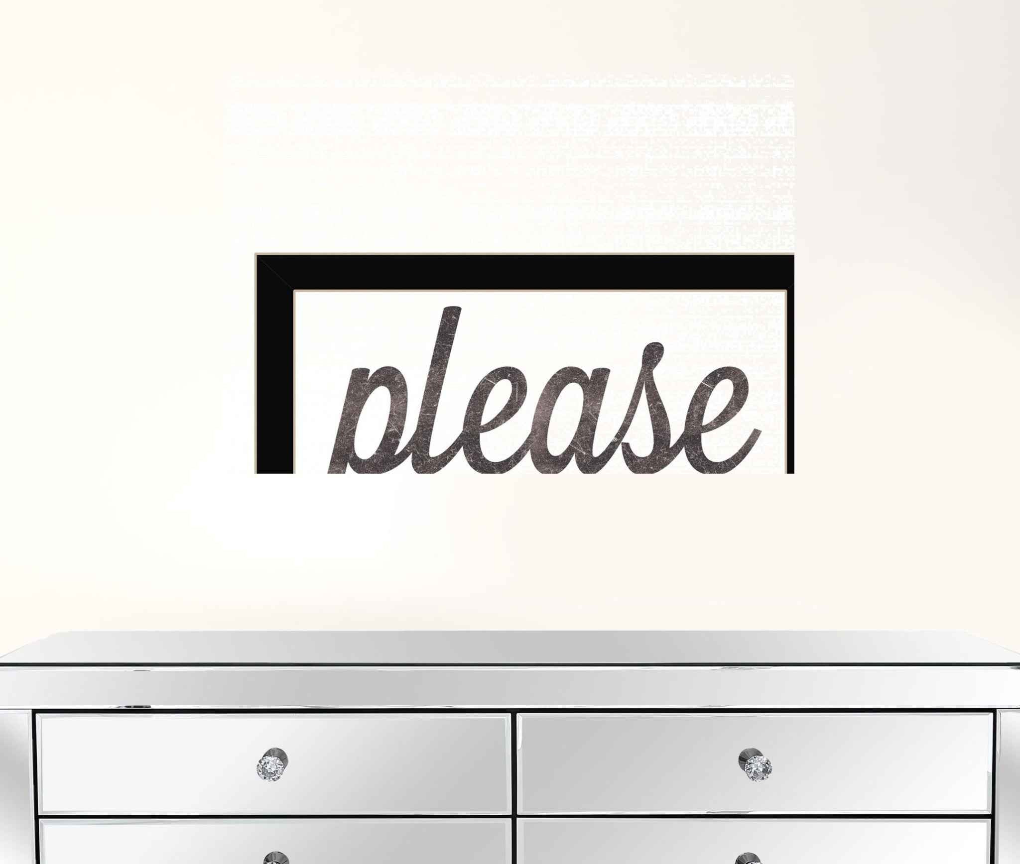Please Seat Yourself 1 Black Framed Print Wall Art