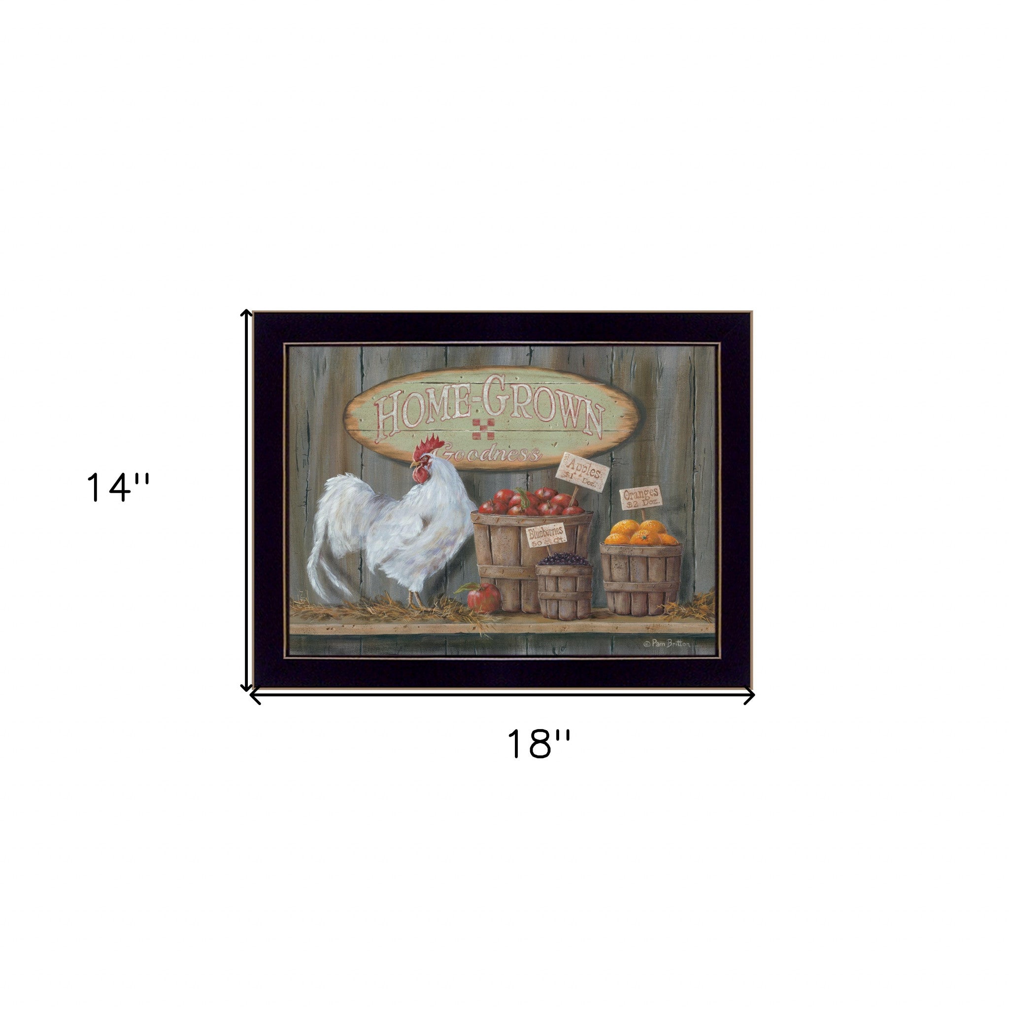 Home Grown 1 Black Framed Print Wall Art - Home Decor