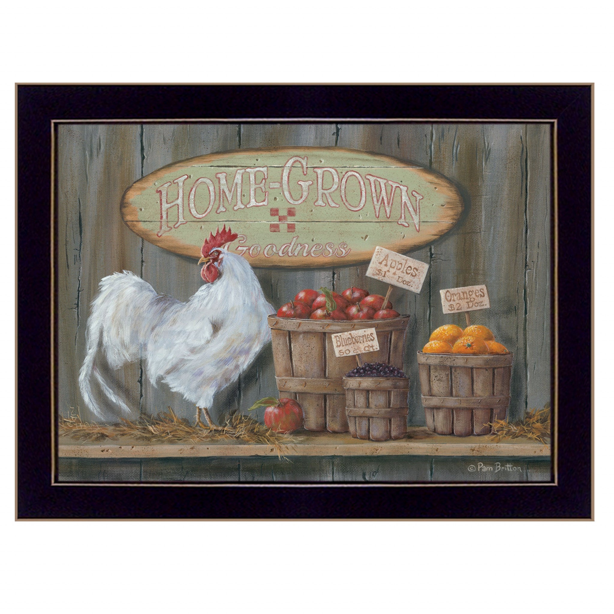 Home Grown 1 Black Framed Print Wall Art - Home Decor