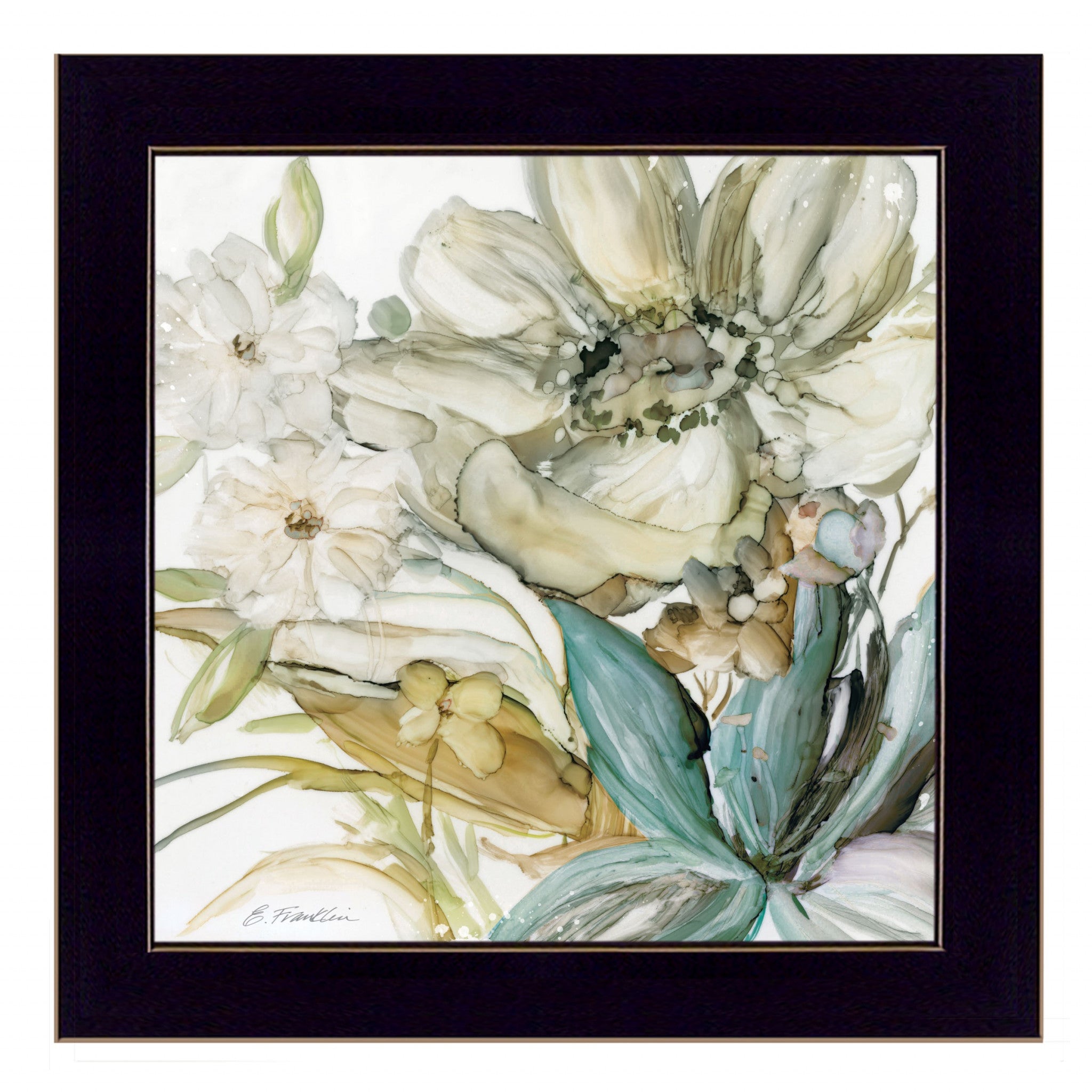Sea glass Garden II 1 Black Framed Print Wall Art - Home Decor