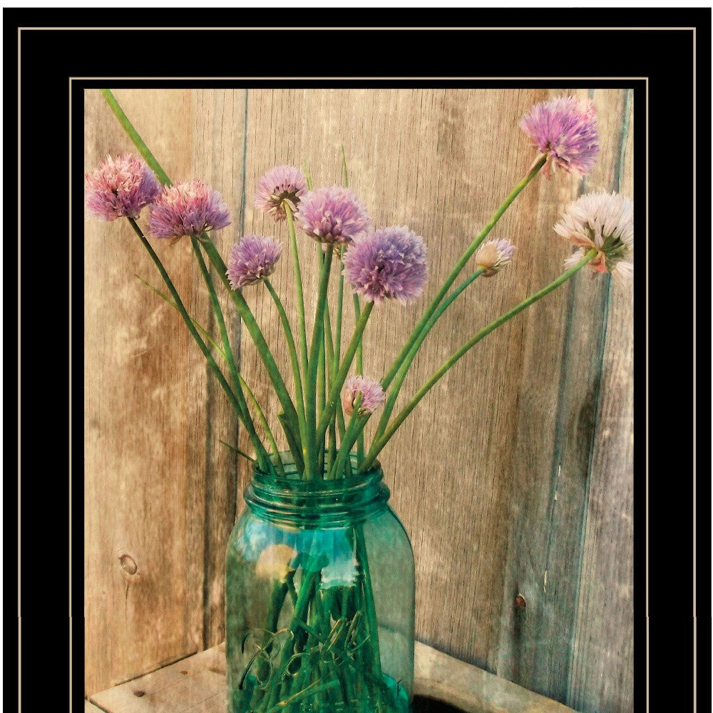 Country Chives 2 Black Framed Print Wall Art - Home Decor