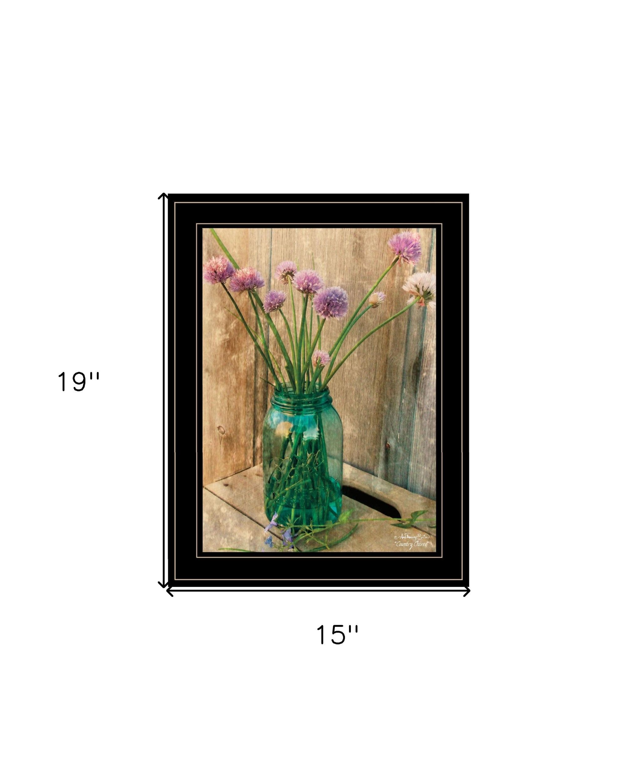 Country Chives 2 Black Framed Print Wall Art - Home Decor