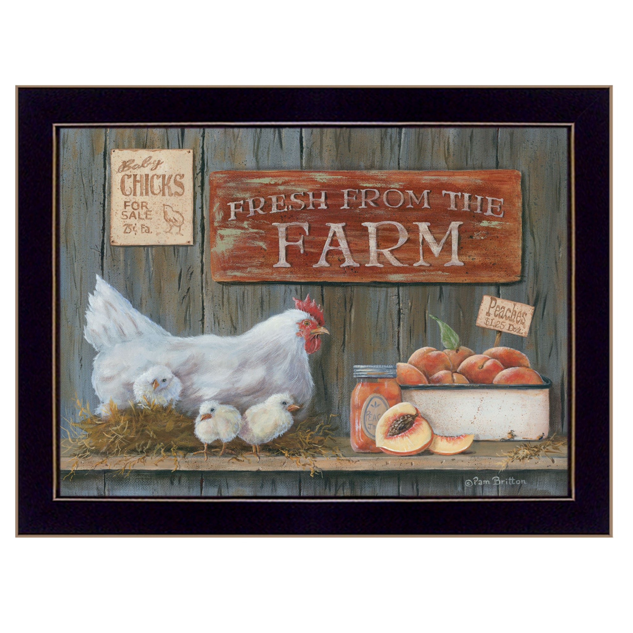 Fresh from the Farm 1 Black Framed Print Wall Art - Home Decor