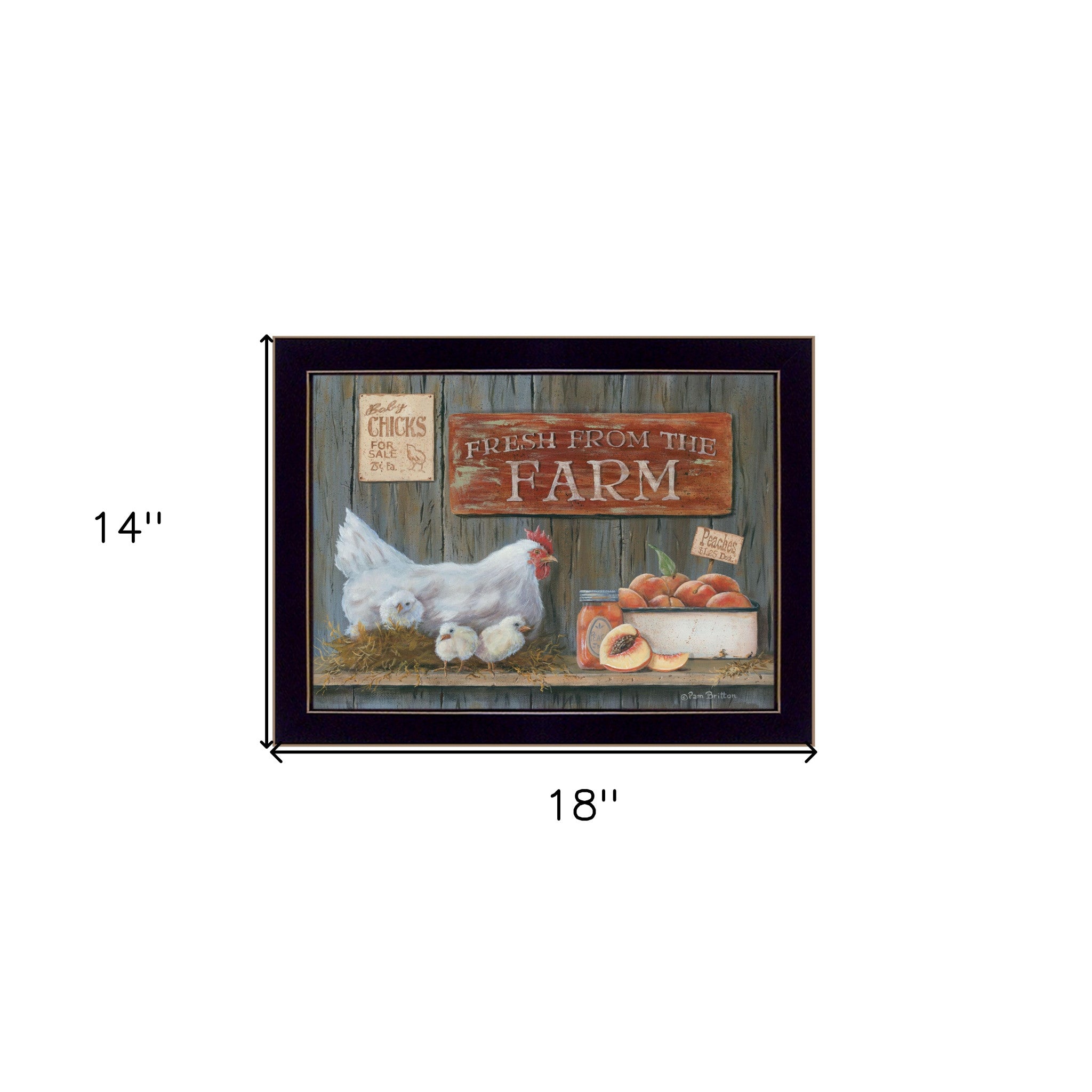 Fresh from the Farm 1 Black Framed Print Wall Art - Home Decor