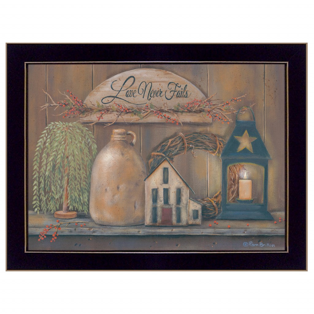 Love Never Fails 4 Black Framed Print Wall Art - Home Decor