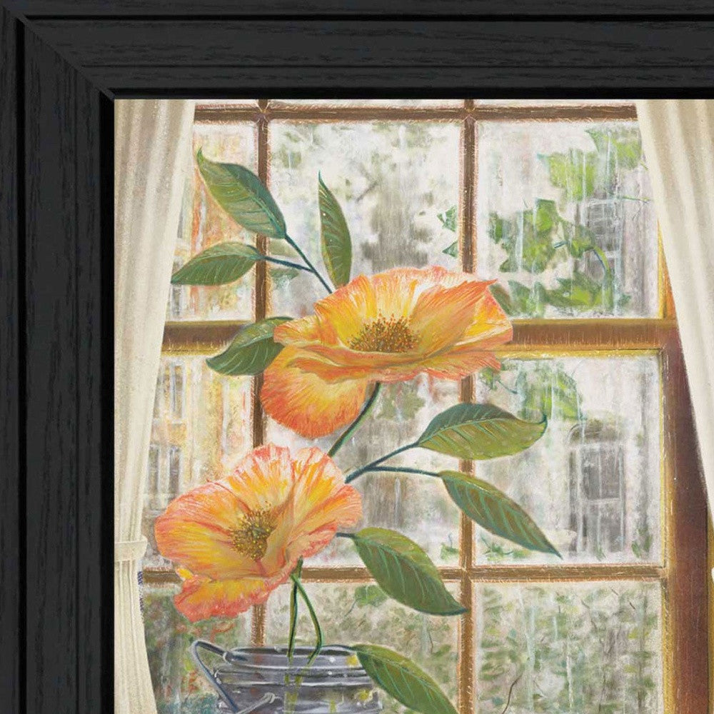 Afternoon Flower Black Framed Print Wall Art - Home Decor