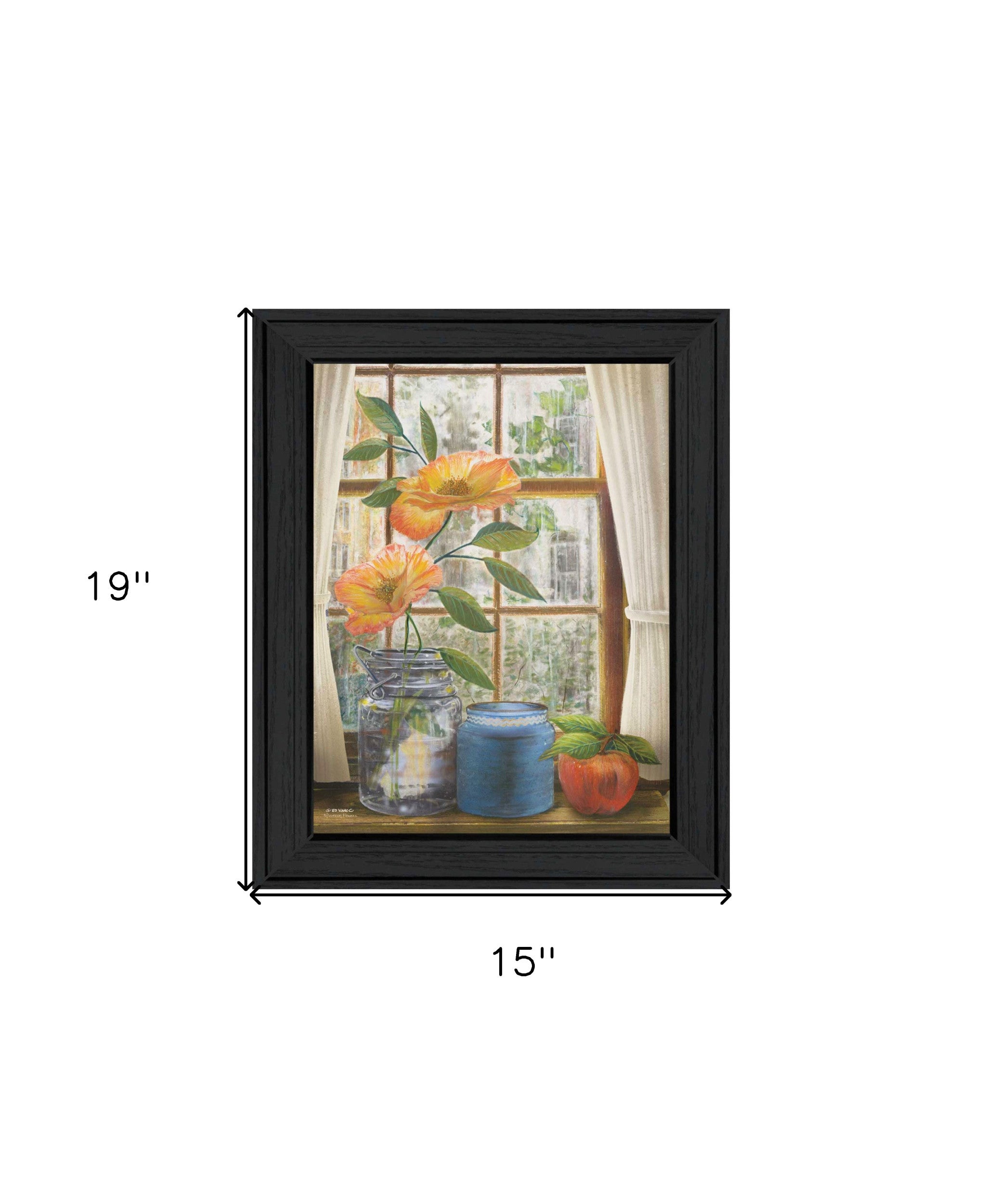 Afternoon Flower Black Framed Print Wall Art - Home Decor