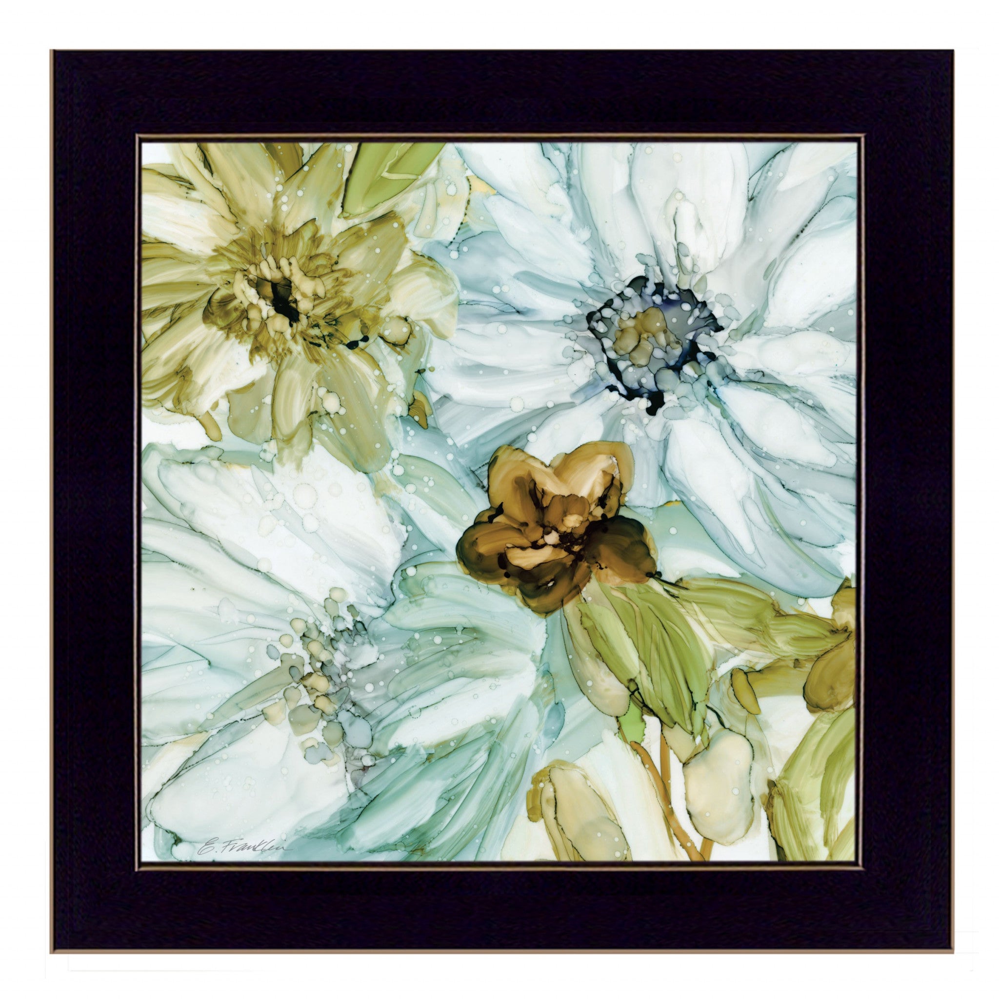 Sea glass Garden I 1 Black Framed Print Wall Art - Home Decor